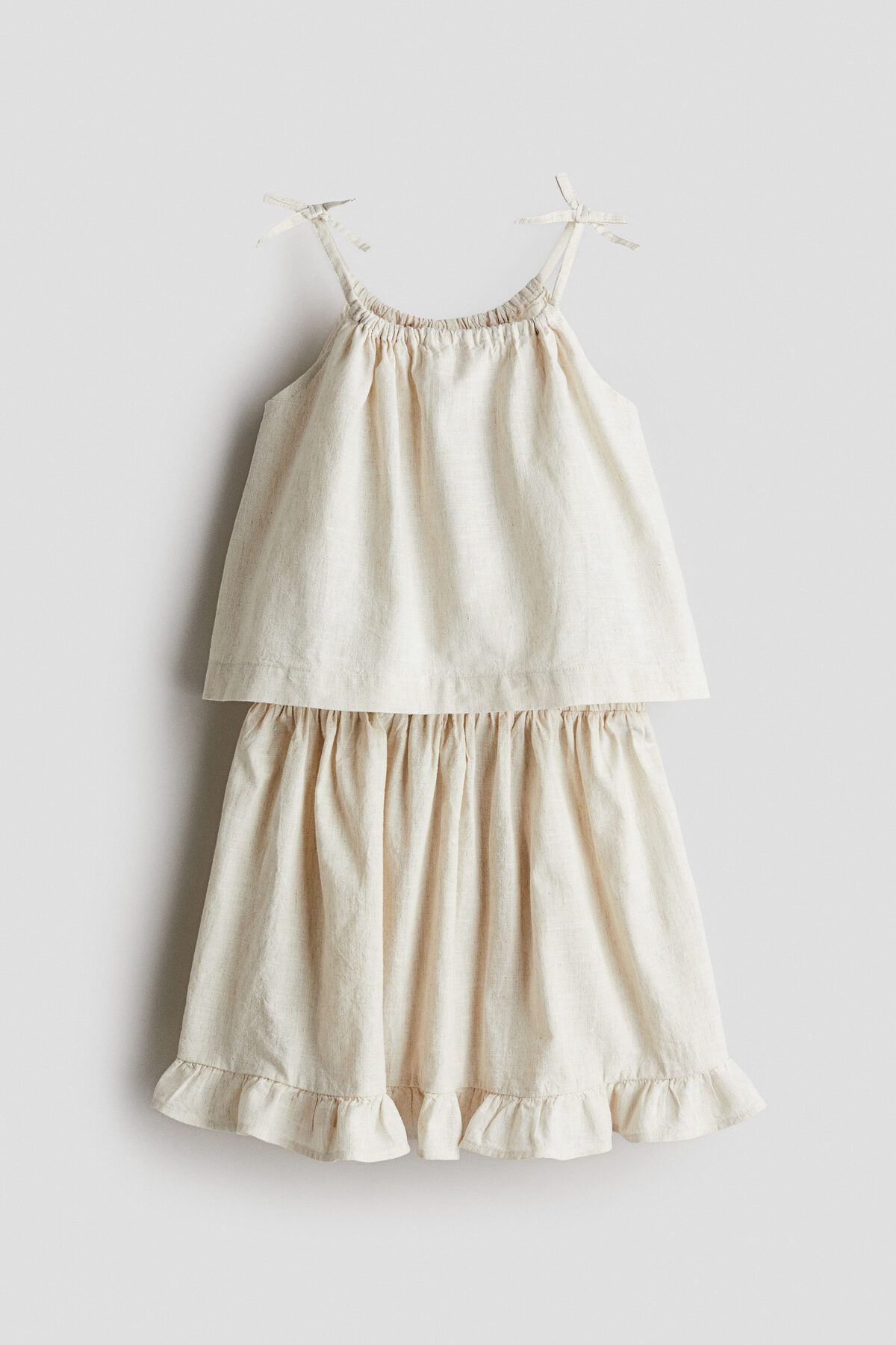 H&M 2 Parçalı Keten Karışımlı Set