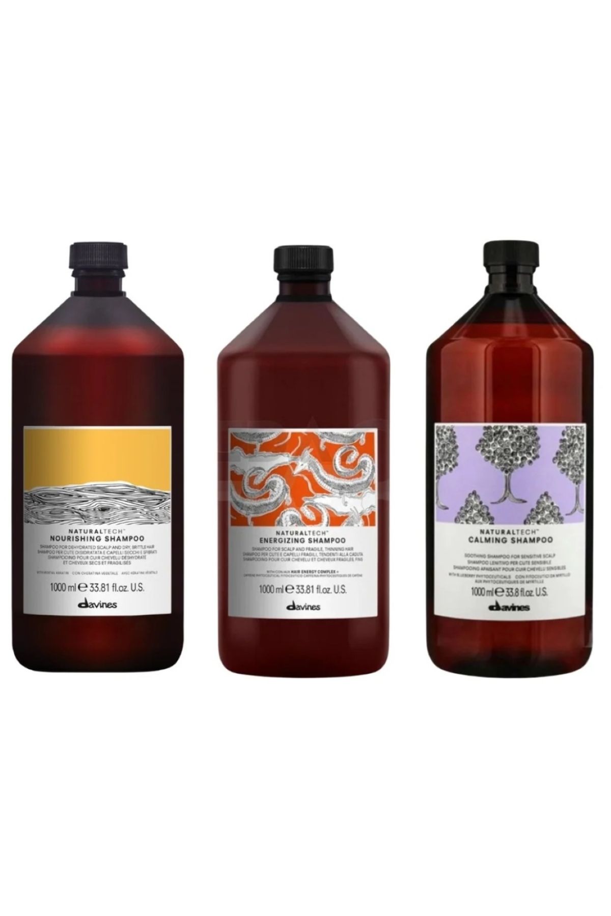 Davines 3 Büyükler: Energizing-calming-nourishing Şampuan (1000 ML X 3 ADET) Beautysecrets03!