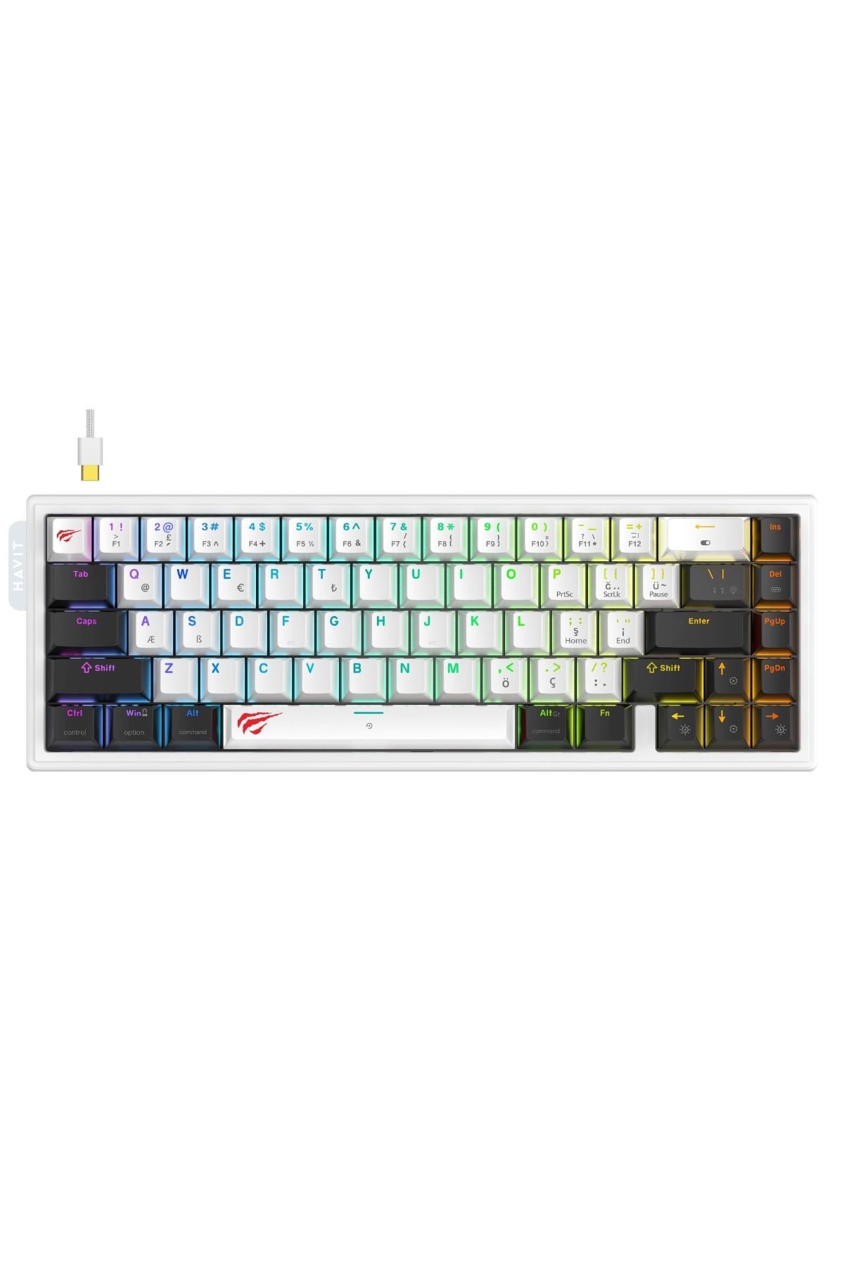 Havit Gamenote KB900L RGB Manyetik Switch Mekanik Oyuncu Klavyesi - 8Khz Rapid Trigger - Hot Swappable