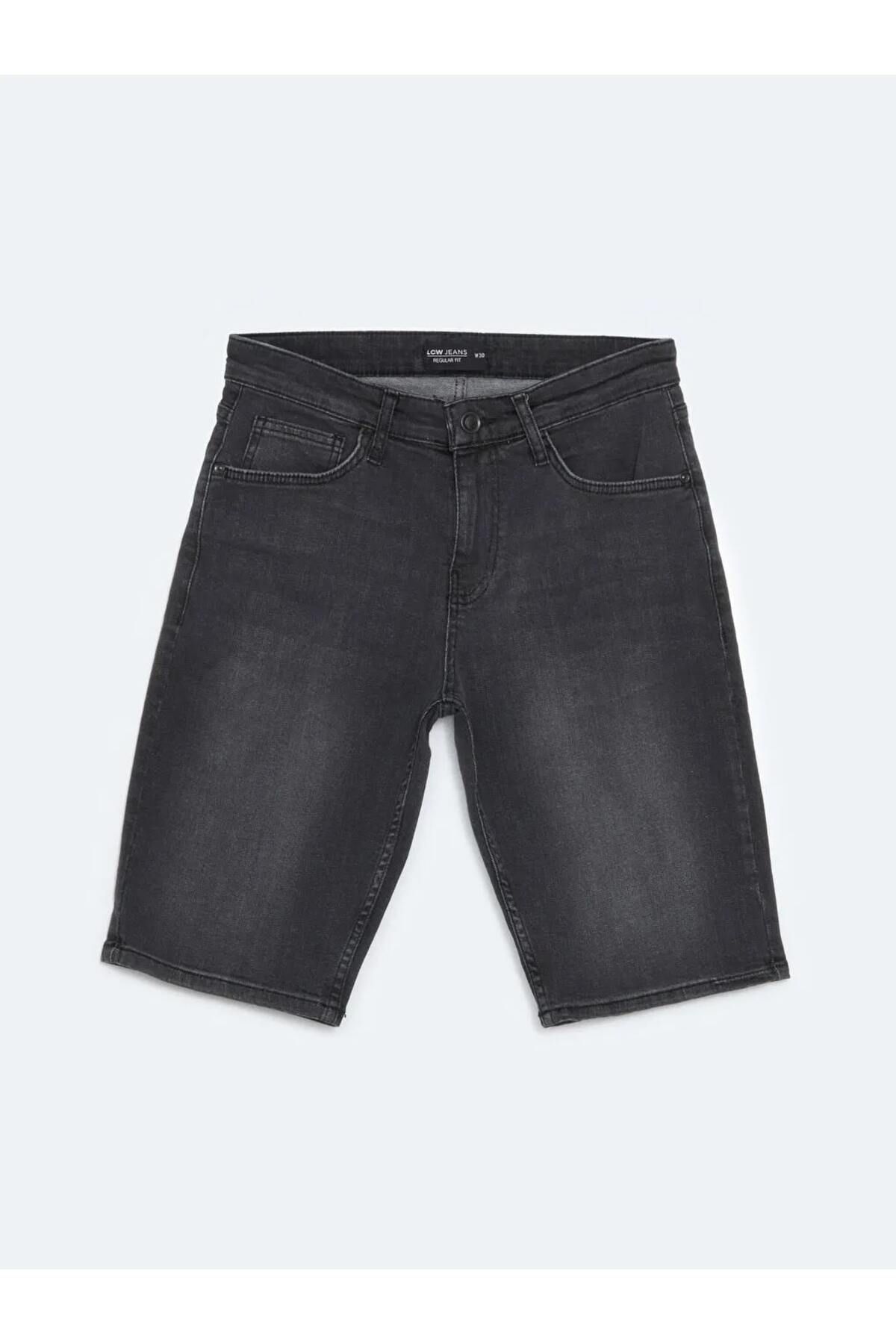 LC Waikiki LCW Jeans Antrasit Standart Kalıp Erkek Jean Şort