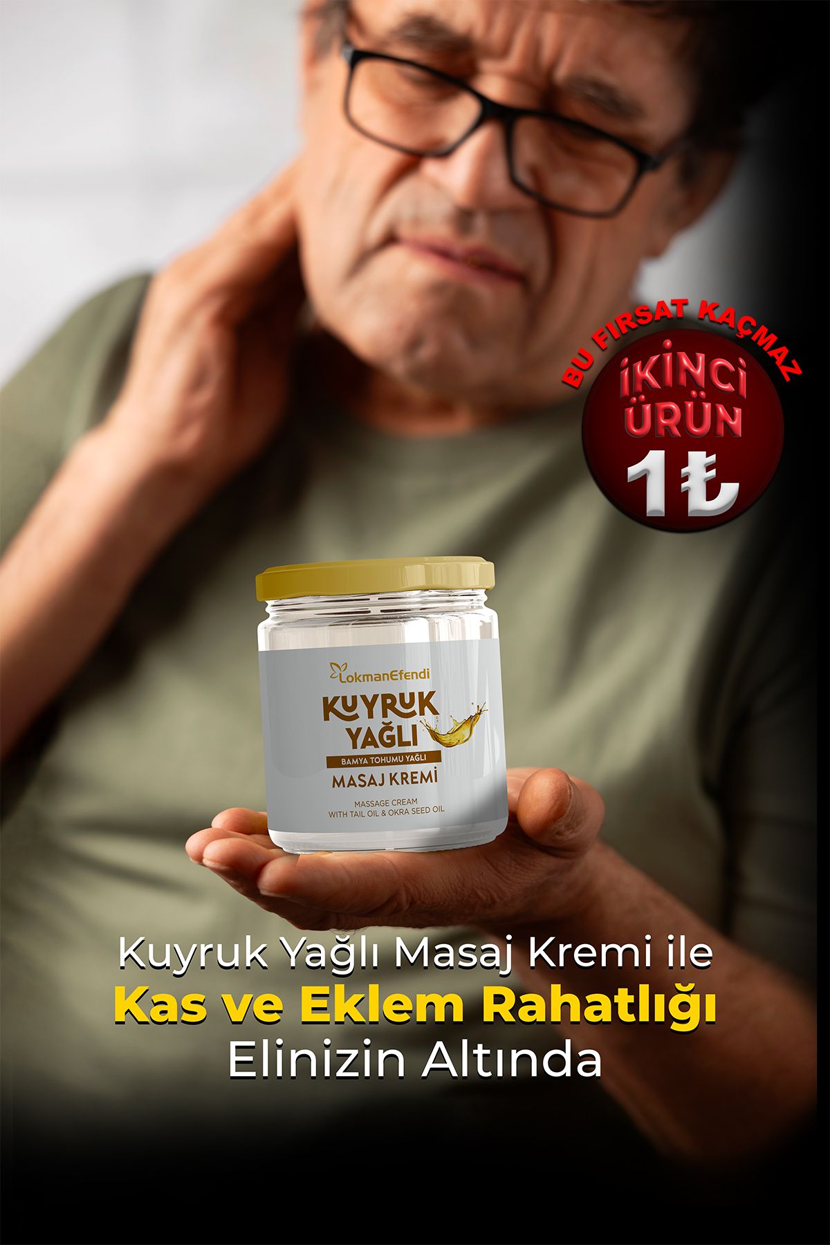 Lokman Efendi Kuyruk Yağlı Masaj Kremi 200 ml