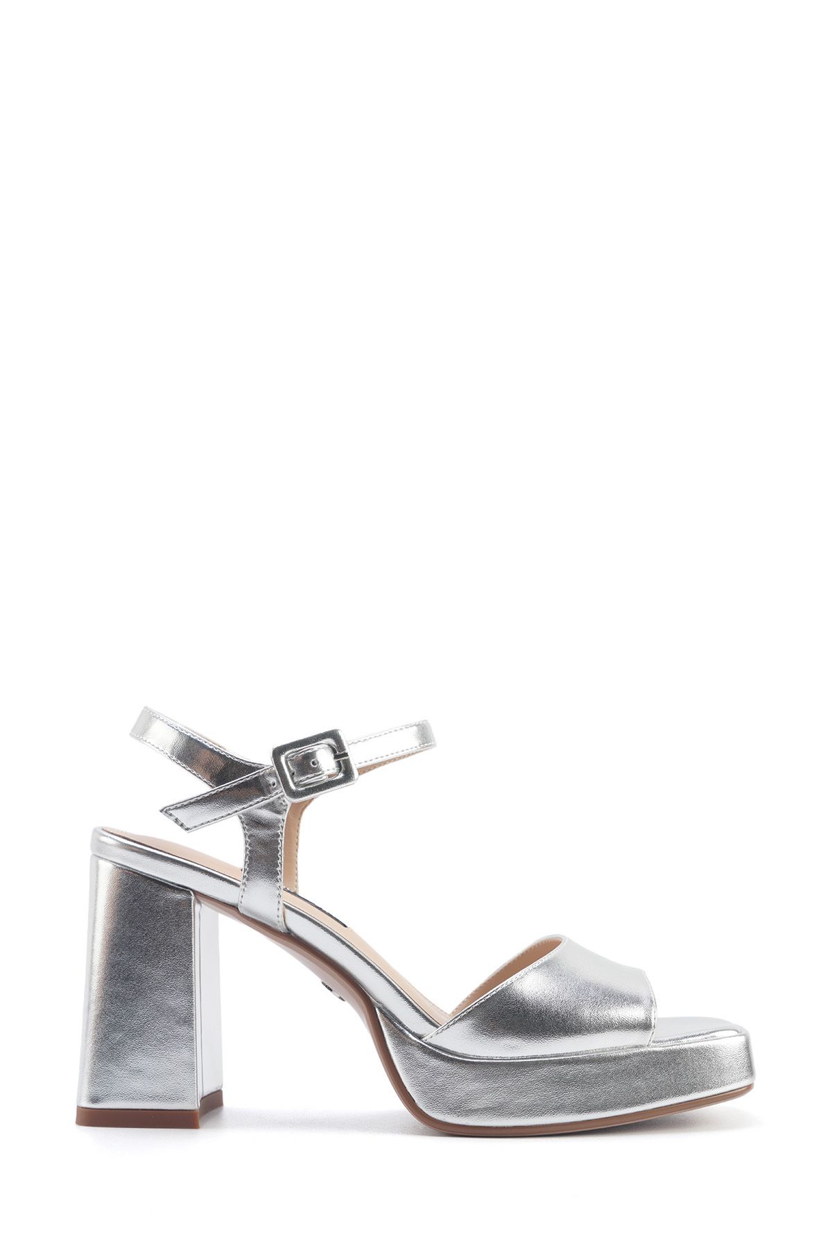 Nine West LABELLA 5FX Gümüş Kadın Topuklu Sandalet