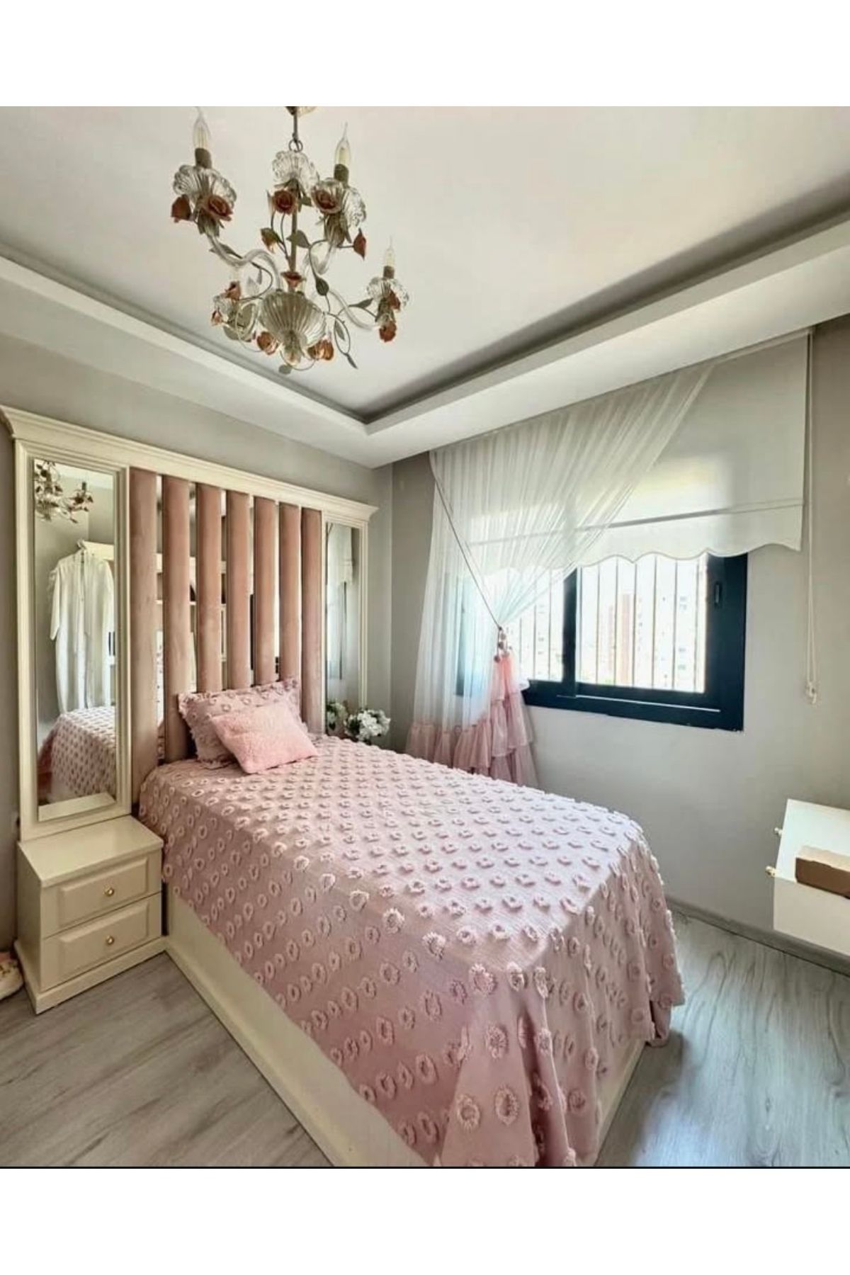 best house decor pudra tek kişilik yatak örtüsü