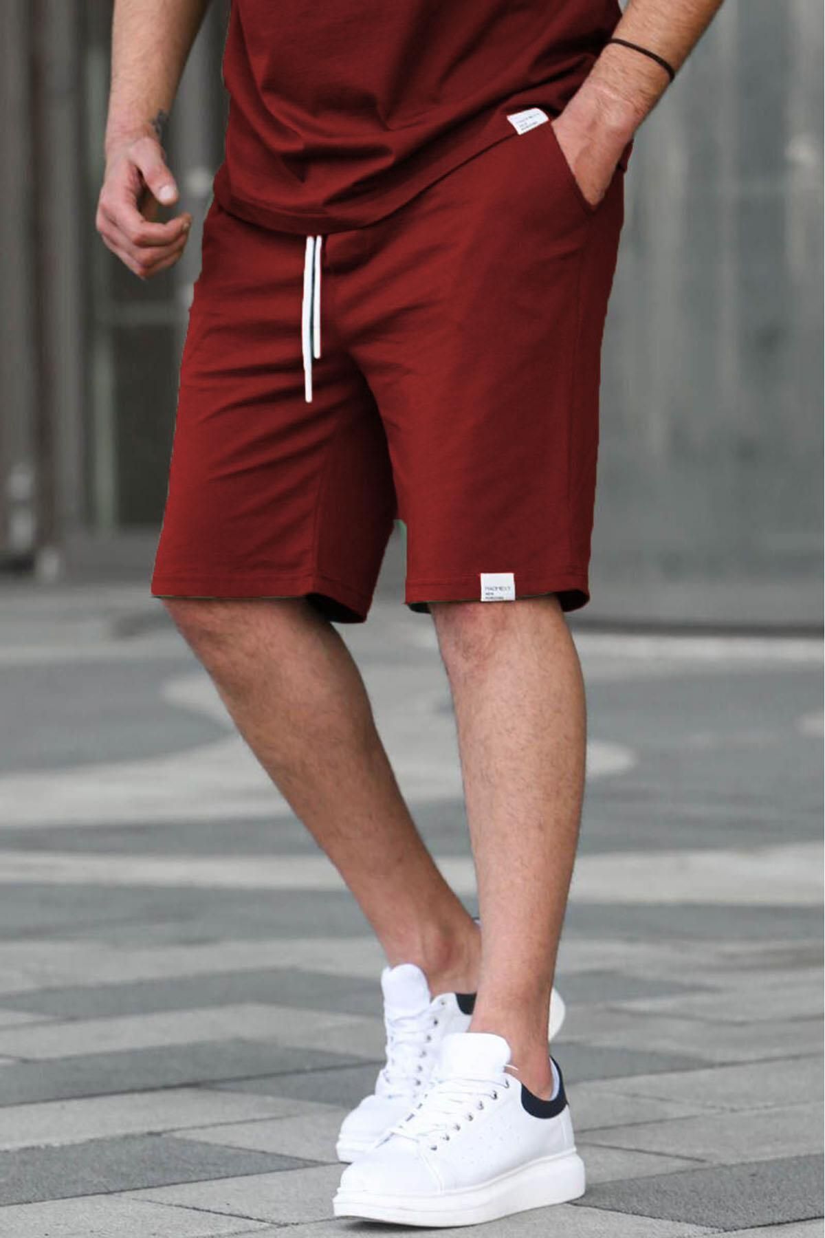 Madmext Bordo Basic Erkek Şort 6501