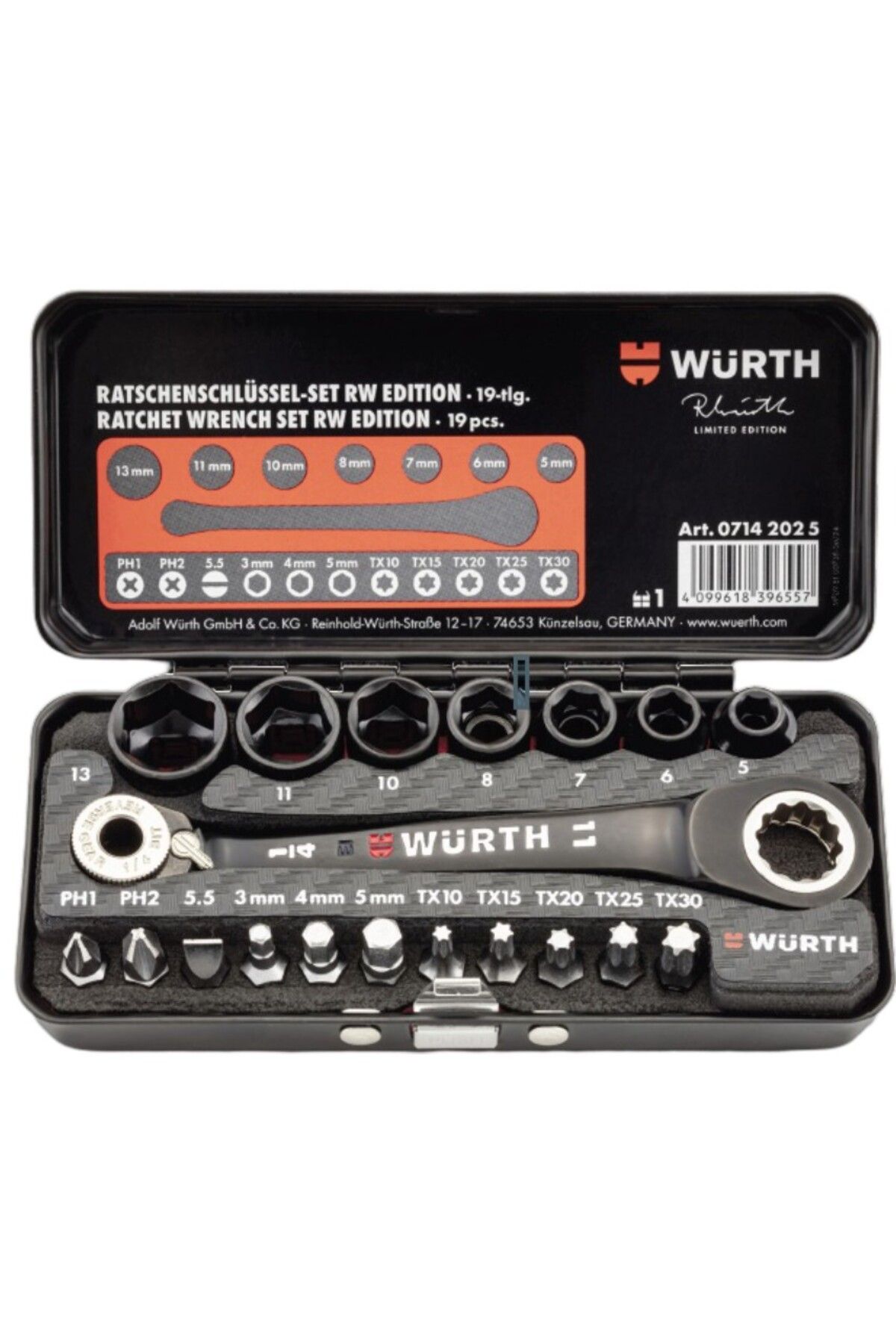Würth Lokma ve Bits Uç Seti (19 Parça) Reinhold Würth imzalı