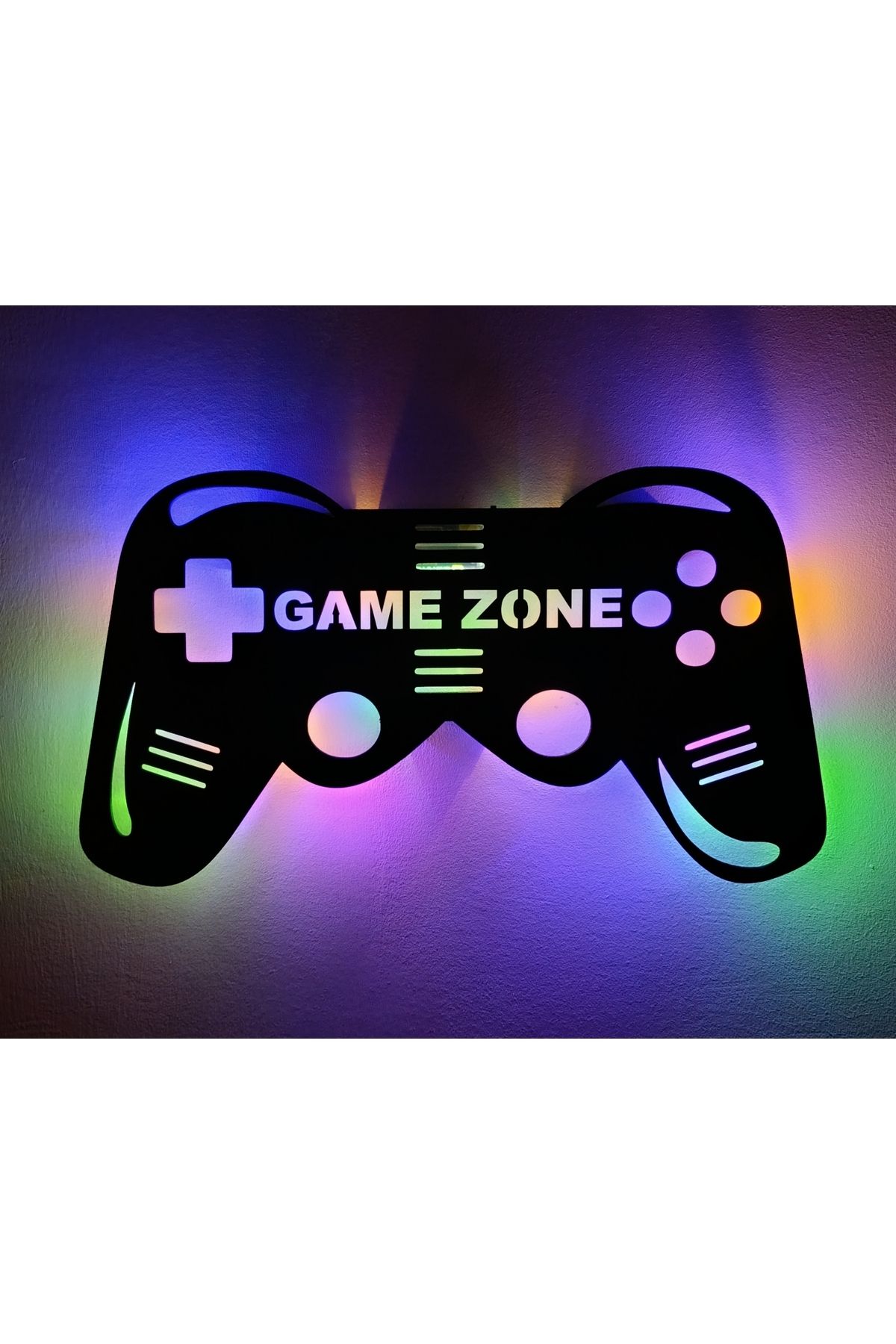 Murat Lazer Game Zone Joistik Oyuncu Tablosu,Duvar Dekorasyonu,Rgb Tablo(Pil Dahil Değildir)