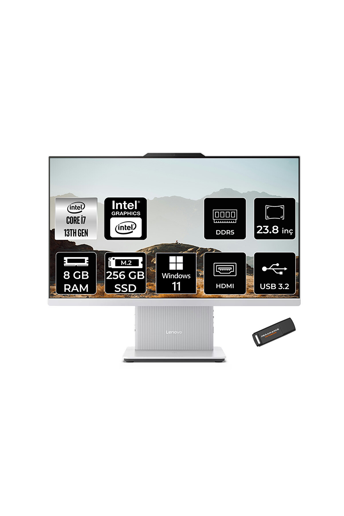 IdeaCentre 24IRH9 i7 13620H 8GB DDR5 256GB SSD 23.8
