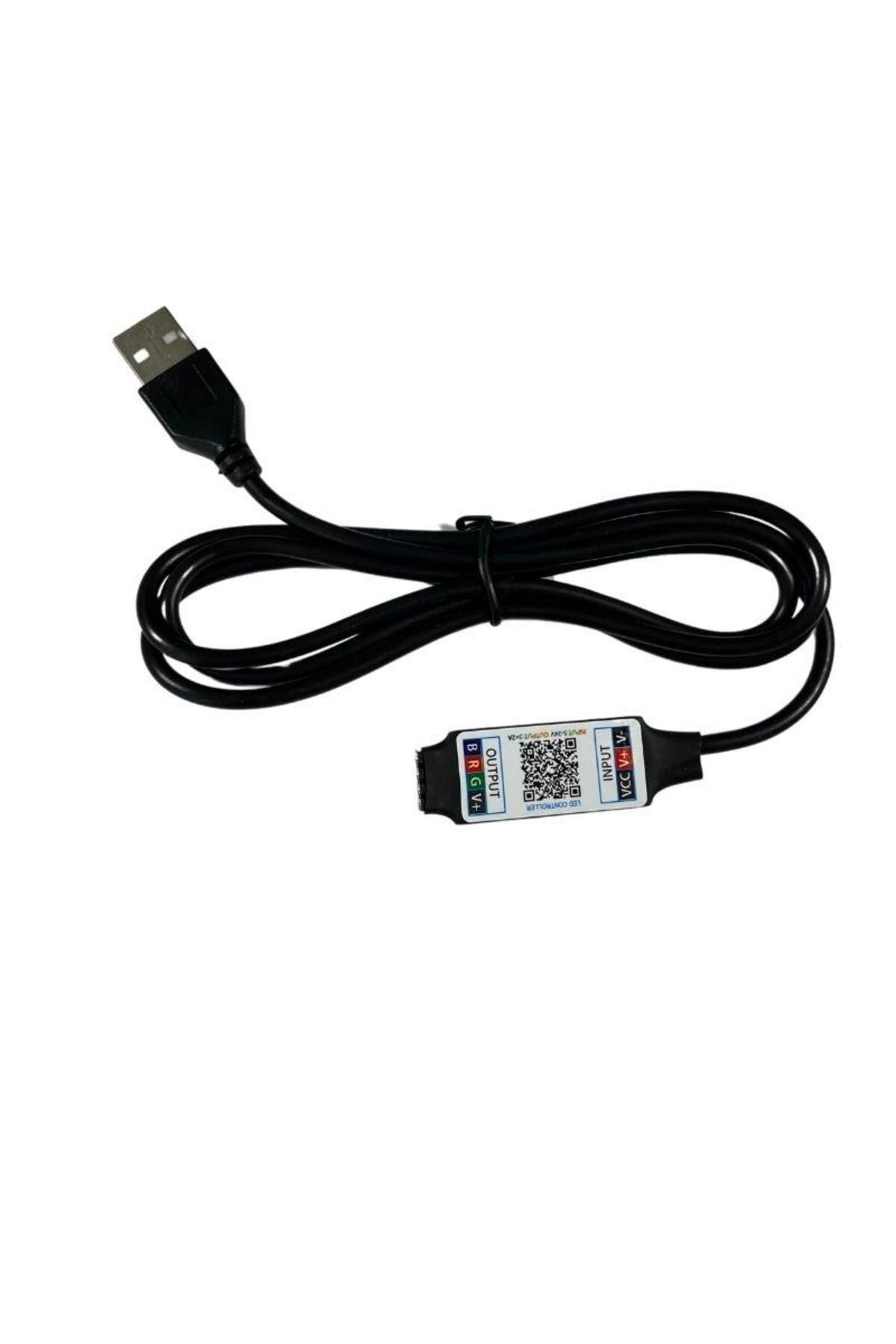 DORA LED USB girişli Bluetooth Cep Telefonundan RGB Şerit LED Kontrol Modülü 6A 5V