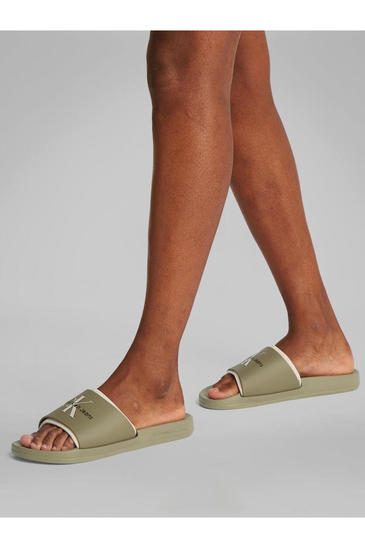 Calvin Klein Erkek SLIDE MONOGRAM TPU Terlik