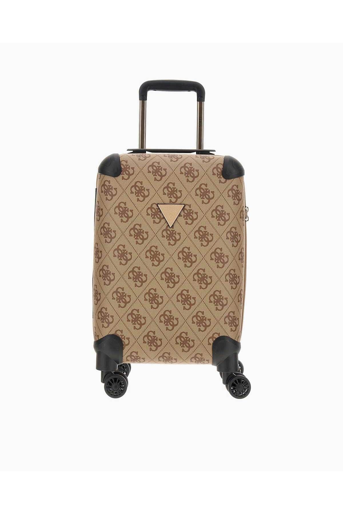 Guess Berta 18 In 8-wheeler Monogram Desenli Kabin Boy Valiz