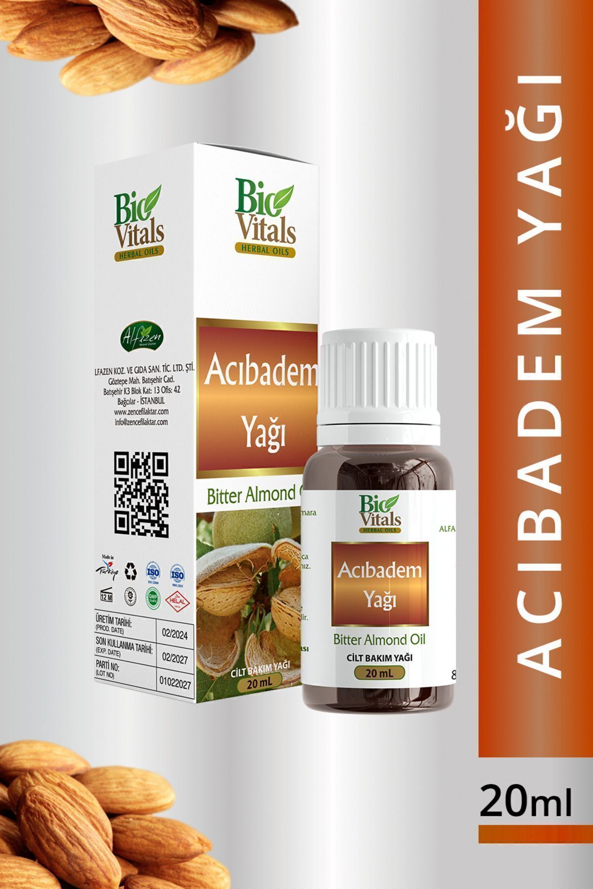 Bio Vitals Acı Badem Yağı 20 Ml