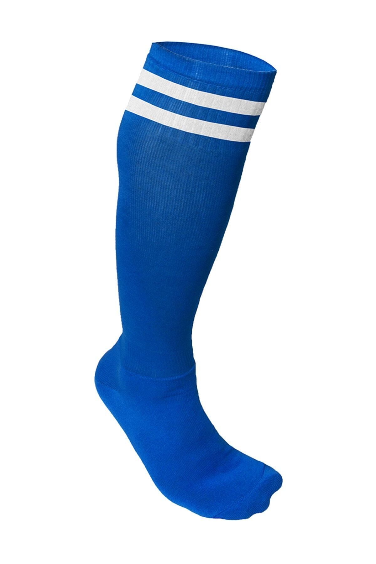 Spor724 Süper Futbol Tozluğu-Çorabı Mavi Beyaz - 36853