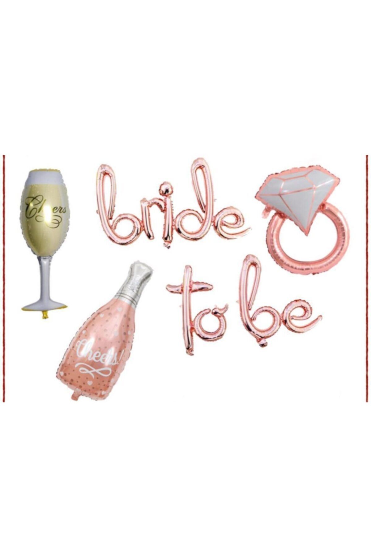 BeySüS Bride To Be Balon Seti Bekarlığa Veda Setleri Rose Şampanya Balon