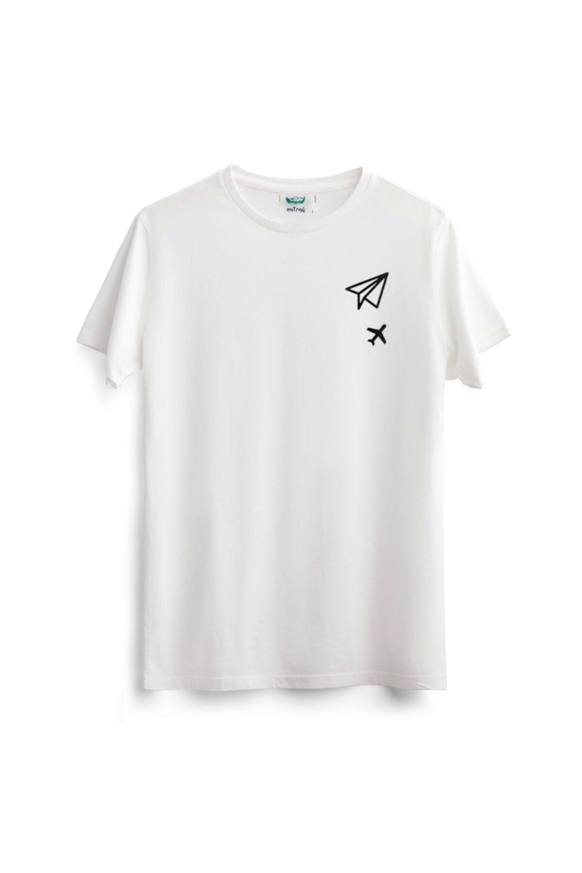 Outrail Unisex Beyaz Tasarım T-shirt