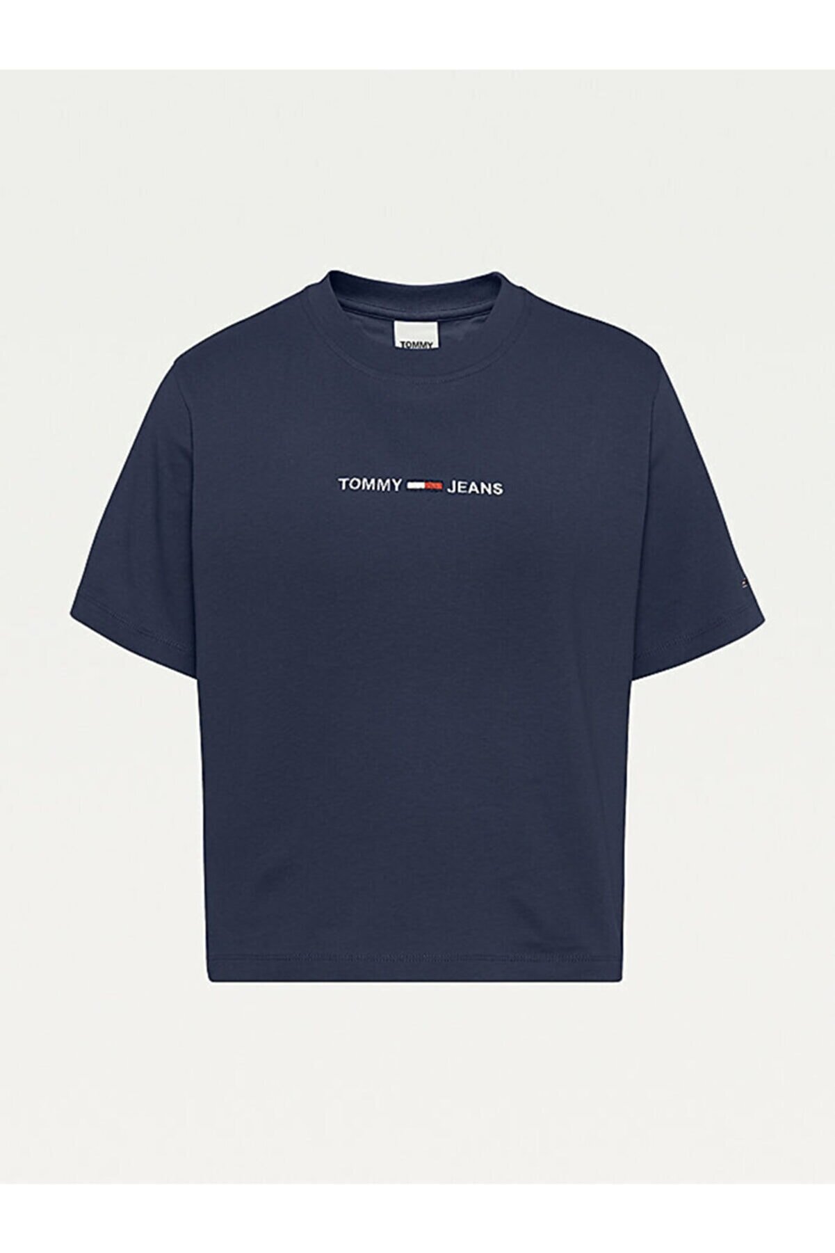 Tommy Hilfiger Kadın Mavi T-Shirt Tjw Lınear Logo Tee DW0DW10057C87