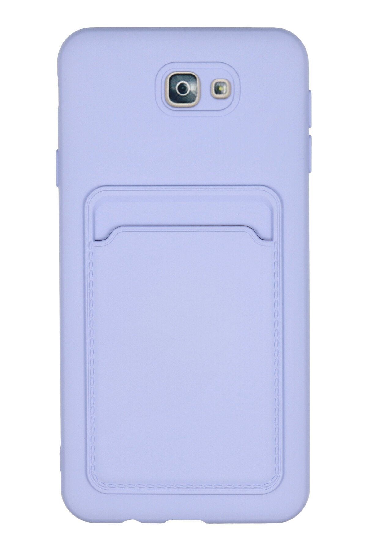 Samsung Galaxy J7 Prime Kılıf Kelvin Kartvizitli Silikon - Lila