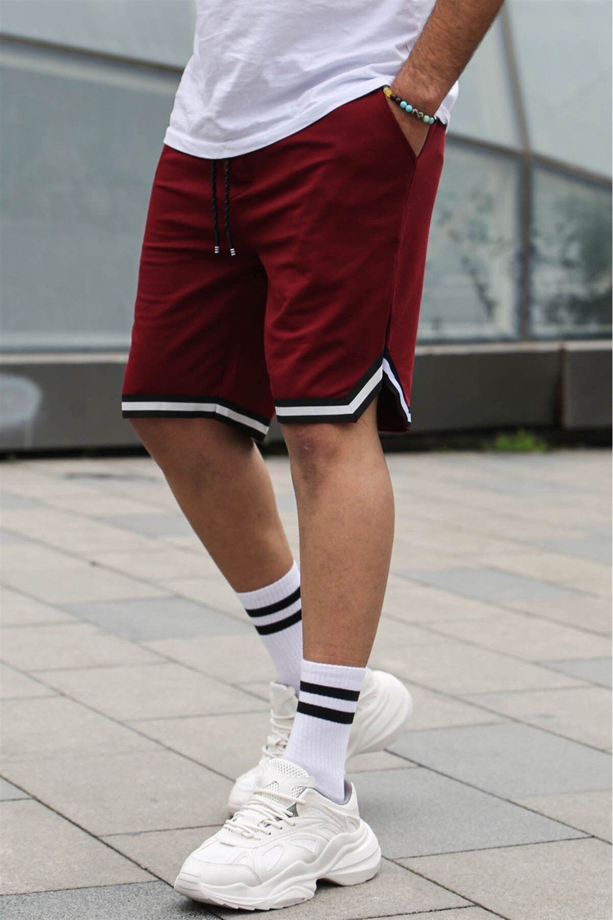 Madmext Bordo Basic Erkek Şort 5488