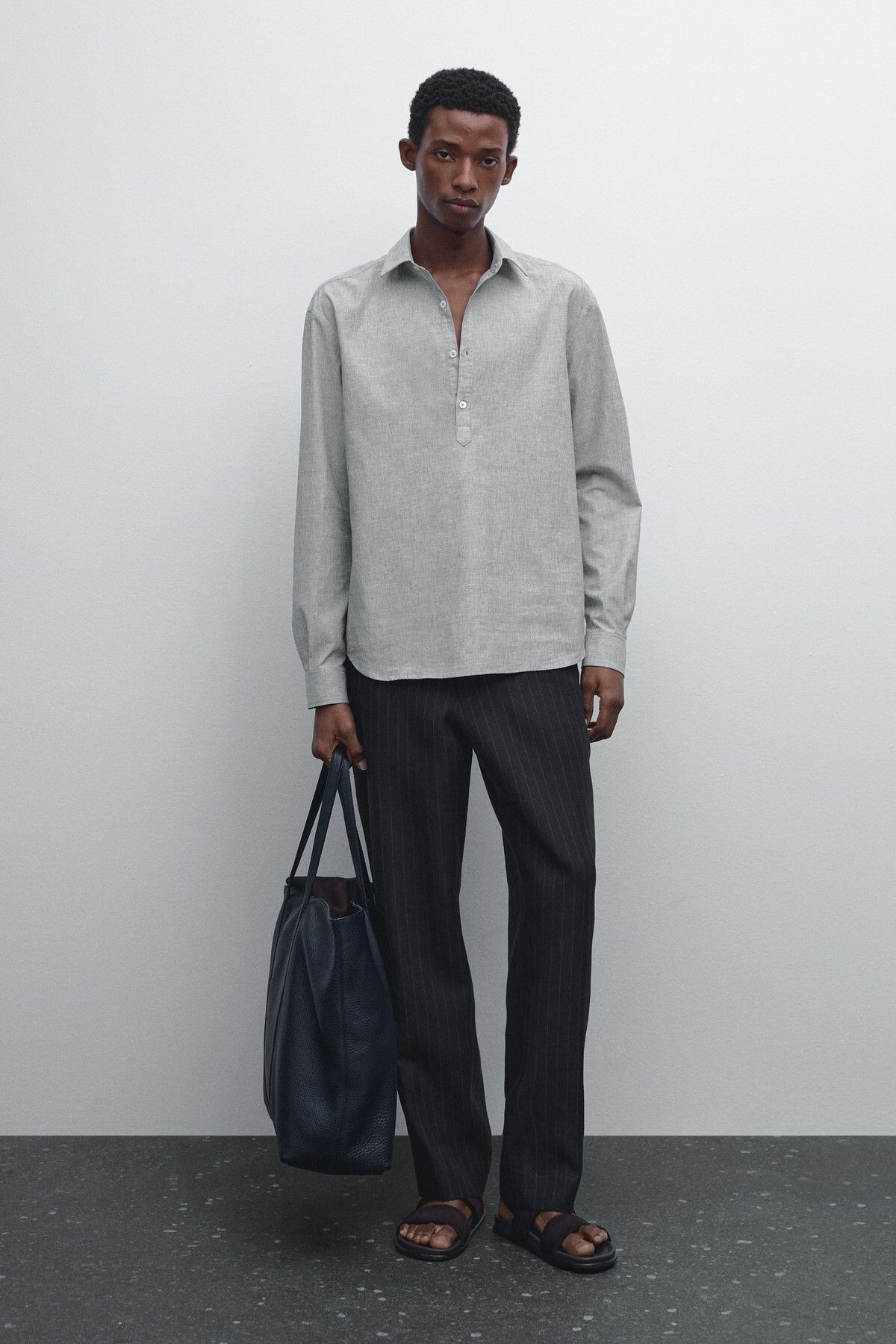 Massimo Dutti Pamuk karışımlı regular fit gömlek