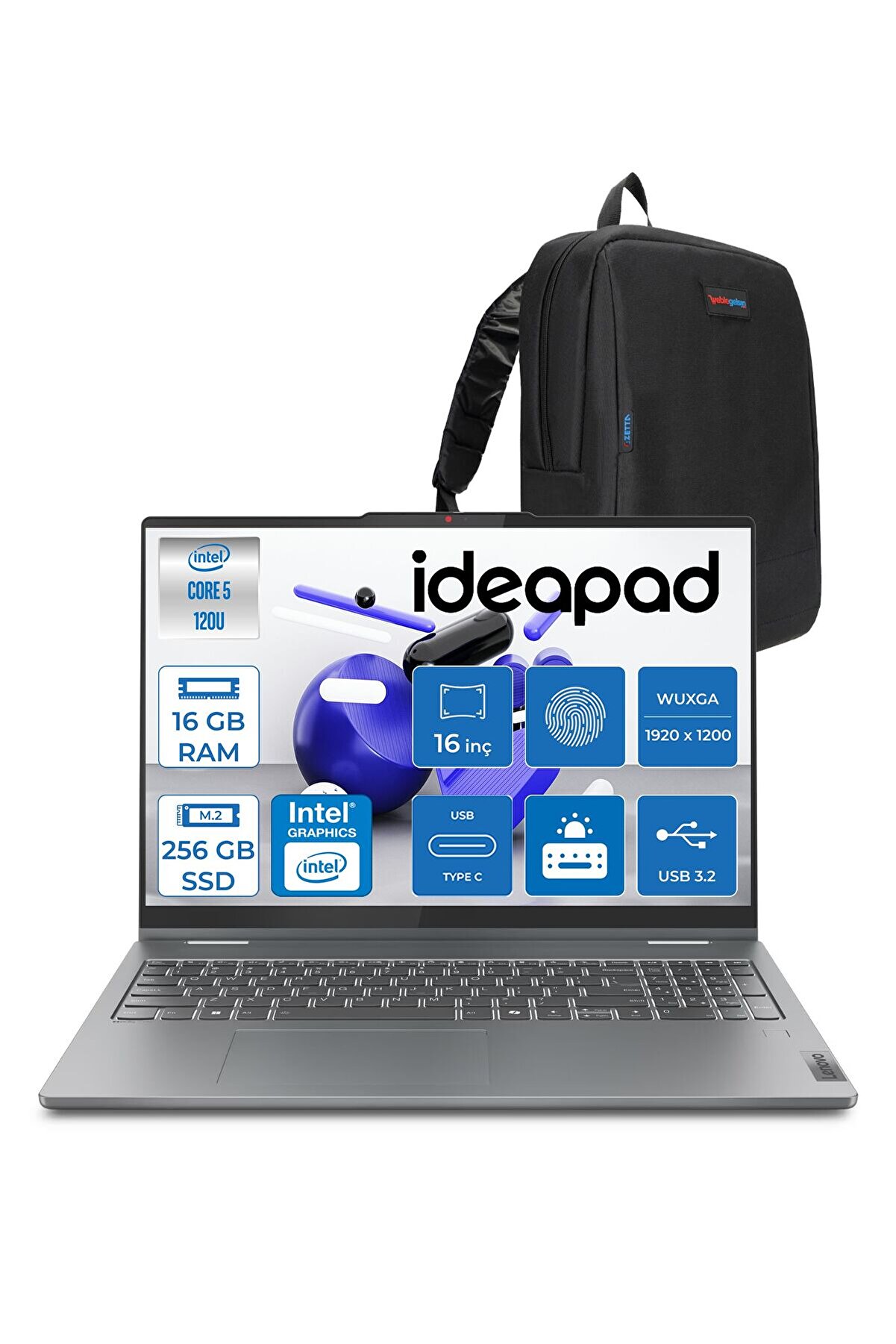 ıdeapad 5 16IRU9 120U 16GB 256GB SSD 16