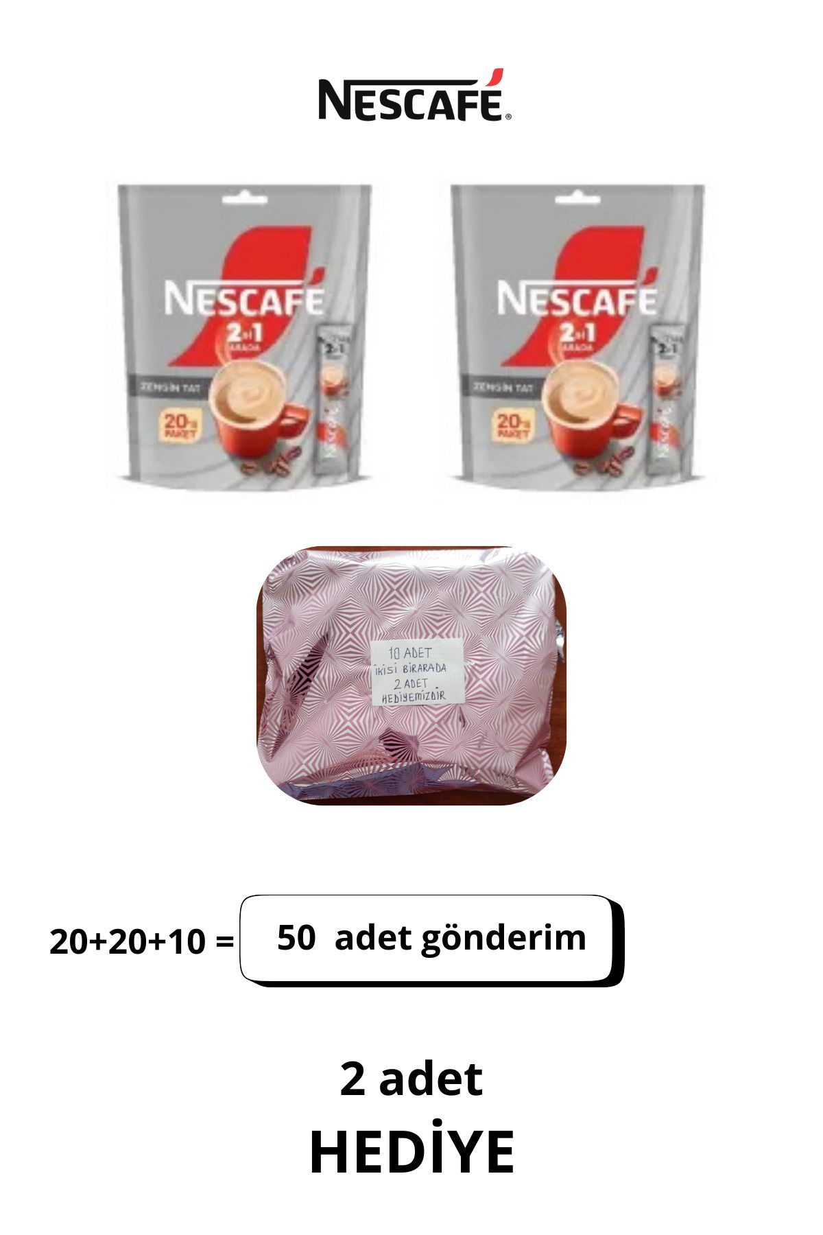 Nescafe 2 Sİ 1 ARADA 10 GR 48 ADET