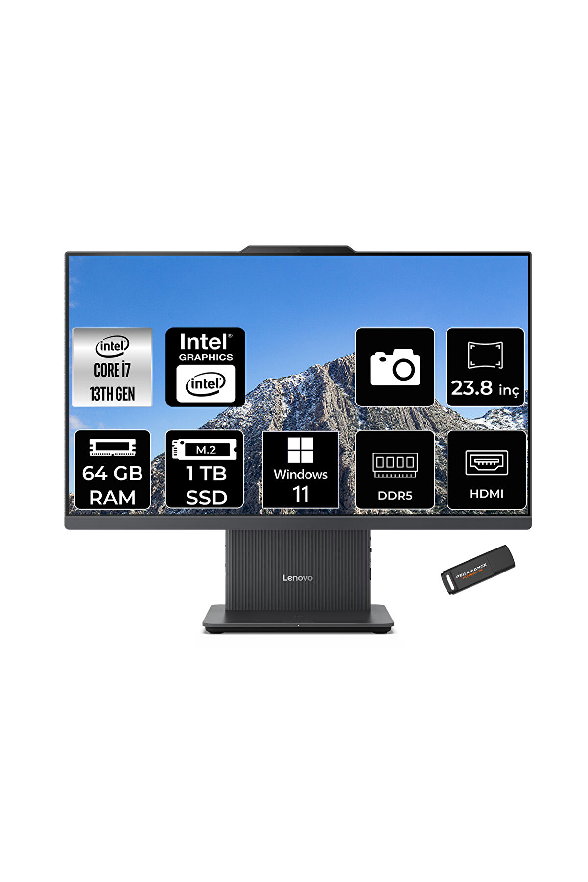 IdeaCentre 24IRH9 i7 13620H 64GB DDR5 1TB SSD 23.8