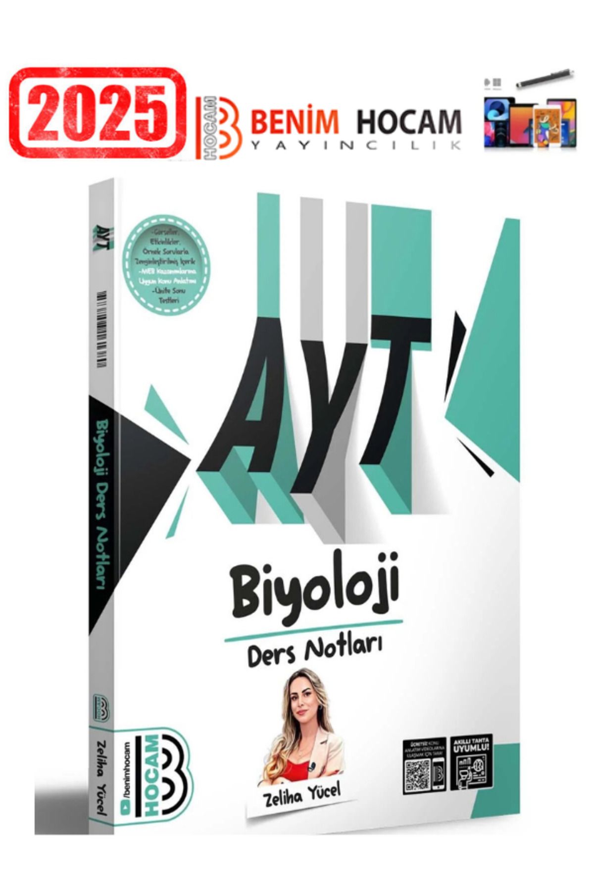 Benim Hocam Yayınları 2025 AYT Biyoloji Ders Notları(Konu Anlatmlı)Zeliha Yücel+Android Kalem