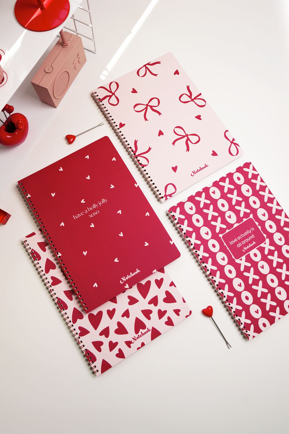 Matt Notebook A4 Spiralli Okul Defteri 80 yaprak 4'lü Set - Çizgili