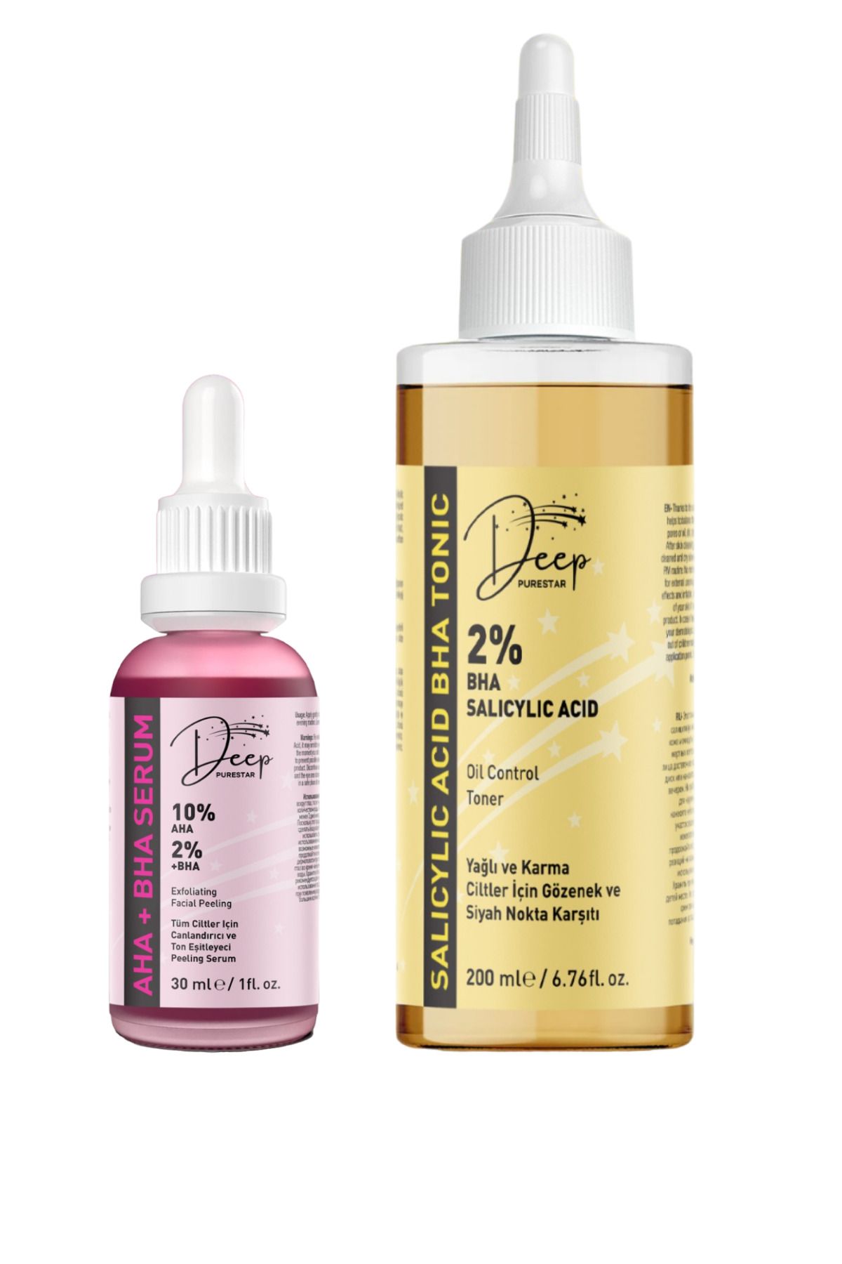 Deep Purestar Yüksek Oranda Bha Içeren Cilt Bakım Seti 30 ml 200 ml