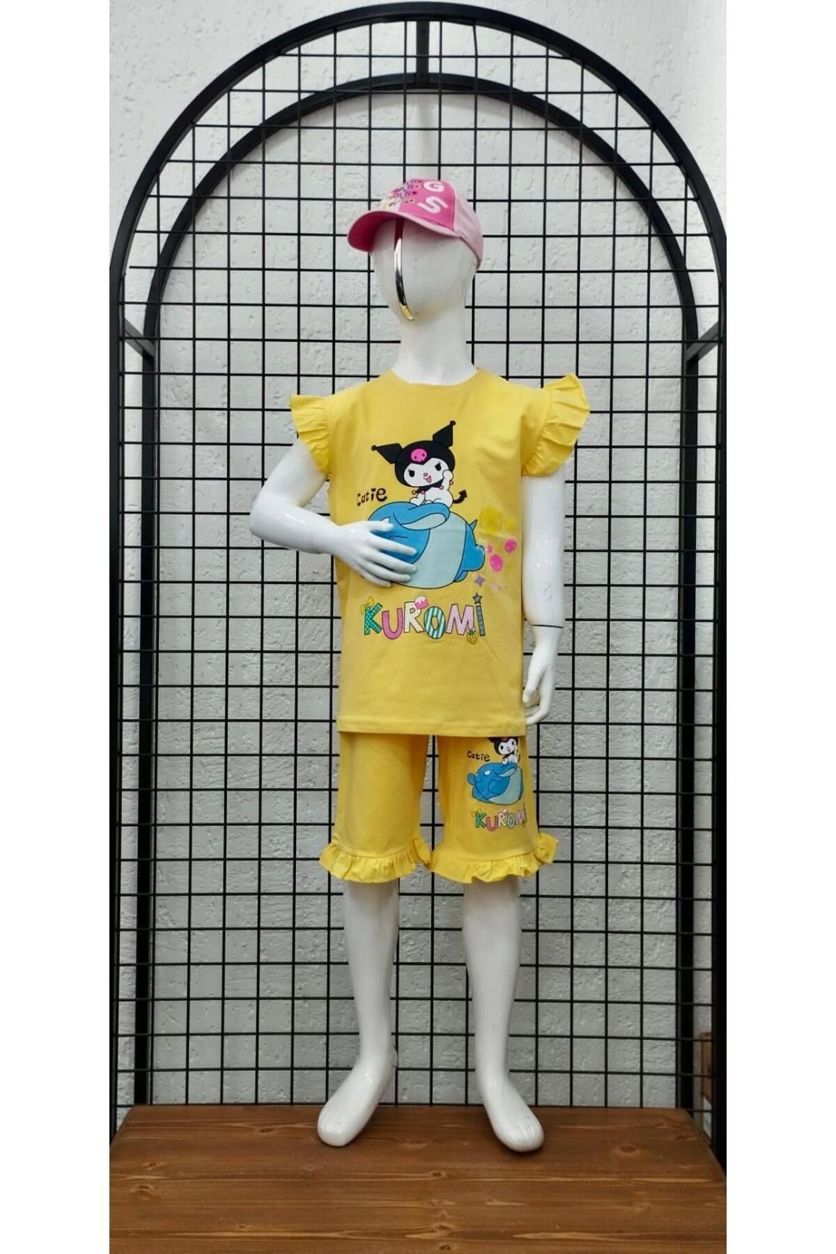 Terry KUROMİ ŞORTLU KIZ PİJAMA