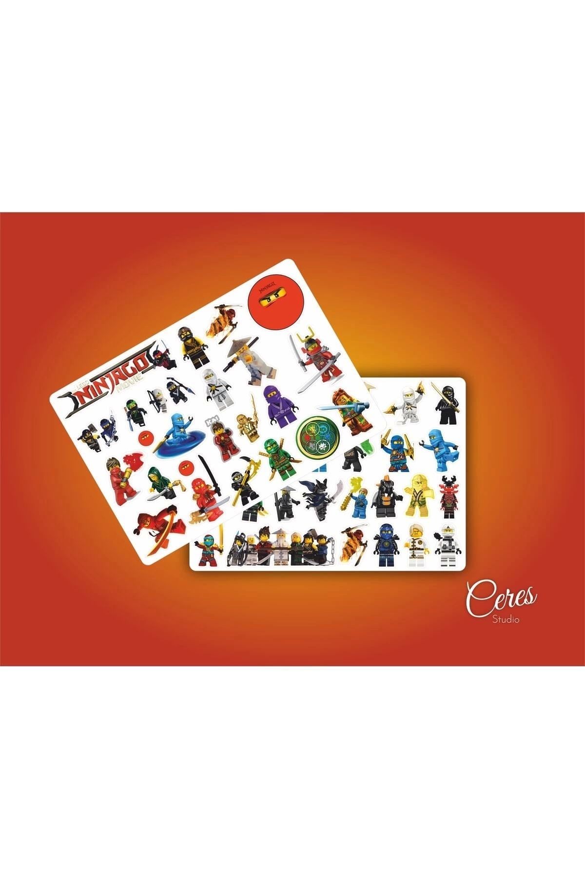 Ceres Studio Ninjago Sticker Etiket 2 Sayfa (a5) 53 Adet Etiket