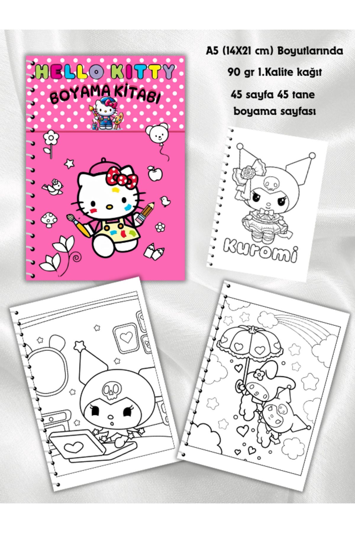 daily notebook Hello Kitty Boyama Defteri, A5 (14x21 cm),45 Sayfa