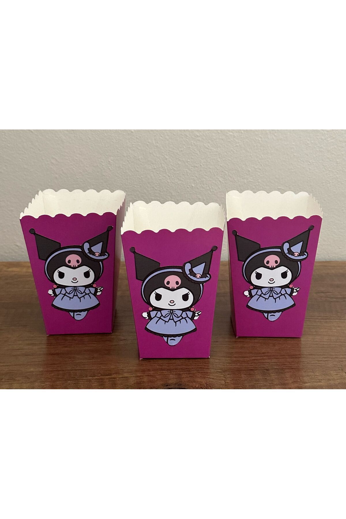 Okarttasarım Kuromi (Mor) Popcorn Kutusu (10 Adet)