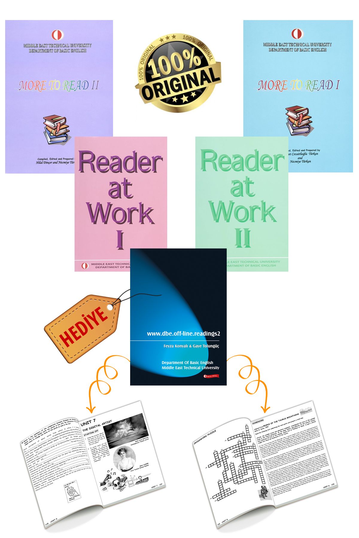 ODTÜ Yayıncılık Reader At Work 1-2, More To Read 1-2 (4'lü Set)