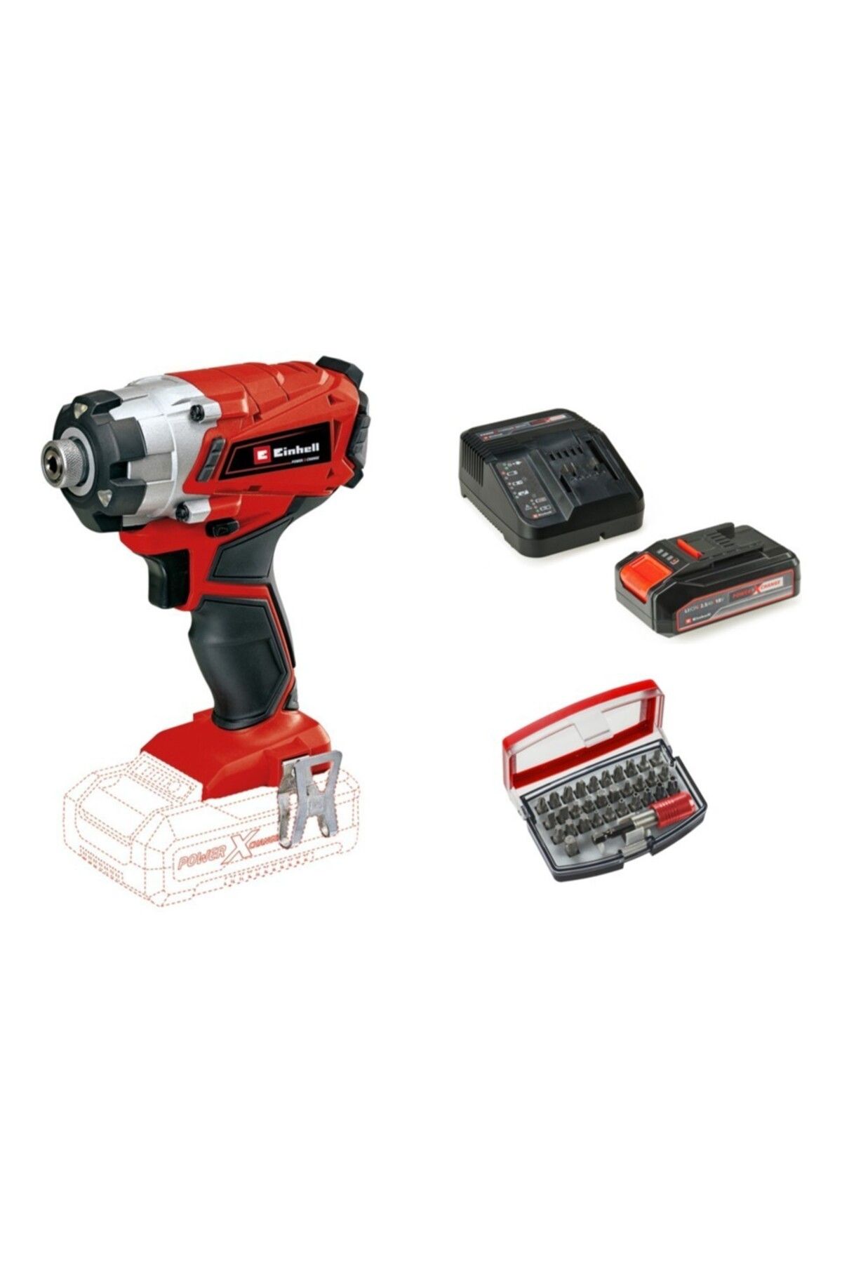 Einhell Te-cı 18/1 Li - Solo Torklu Darbeli Matkap 1 X 2.5 Ah Starter Kit Akü (BİTS UÇ DAHİL)