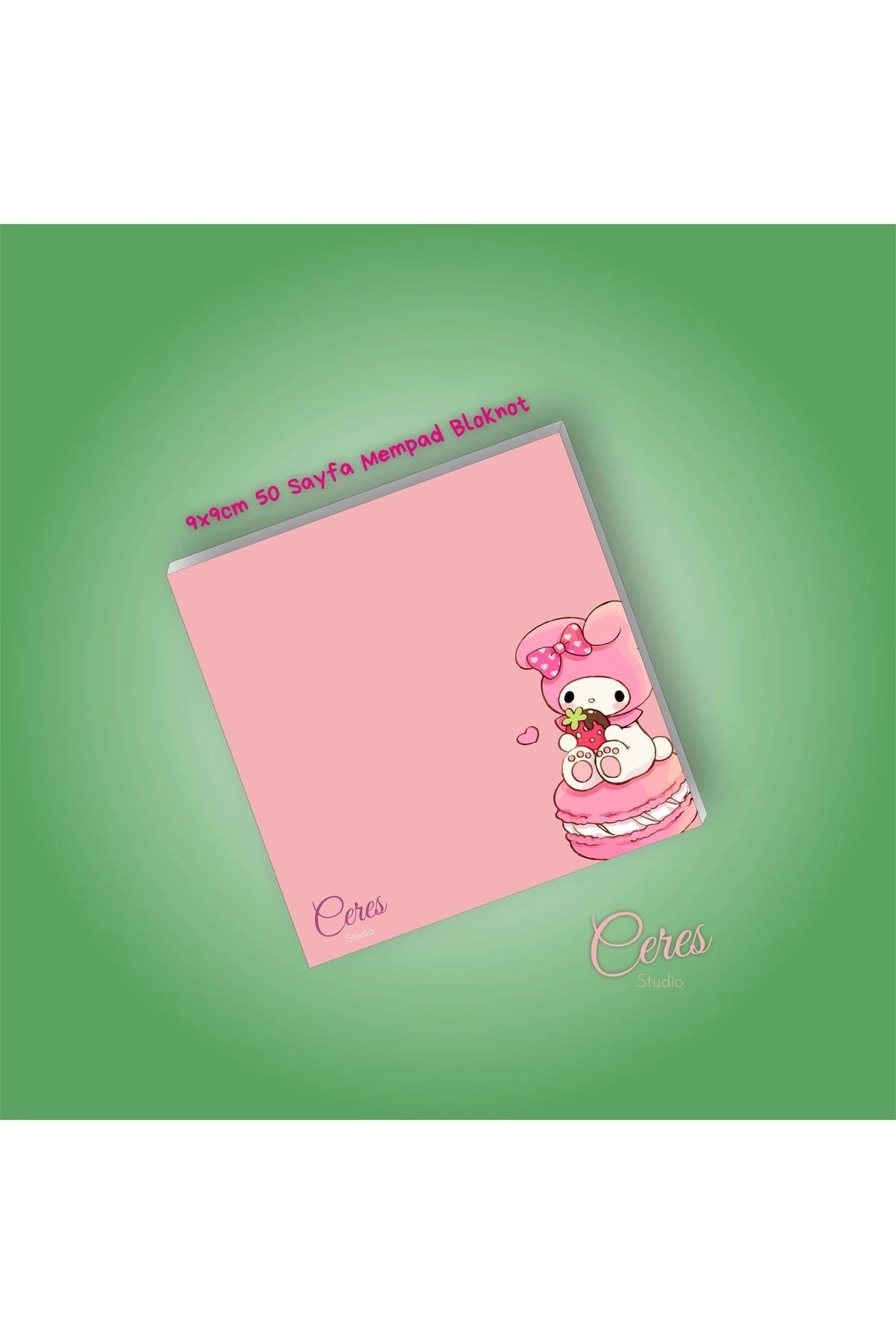 Ceres Studio MY MELODY Sanrio Not Defterleri | Notepad | Bloknot | Memo | 9X9 50 Sayfa BLOKNOT