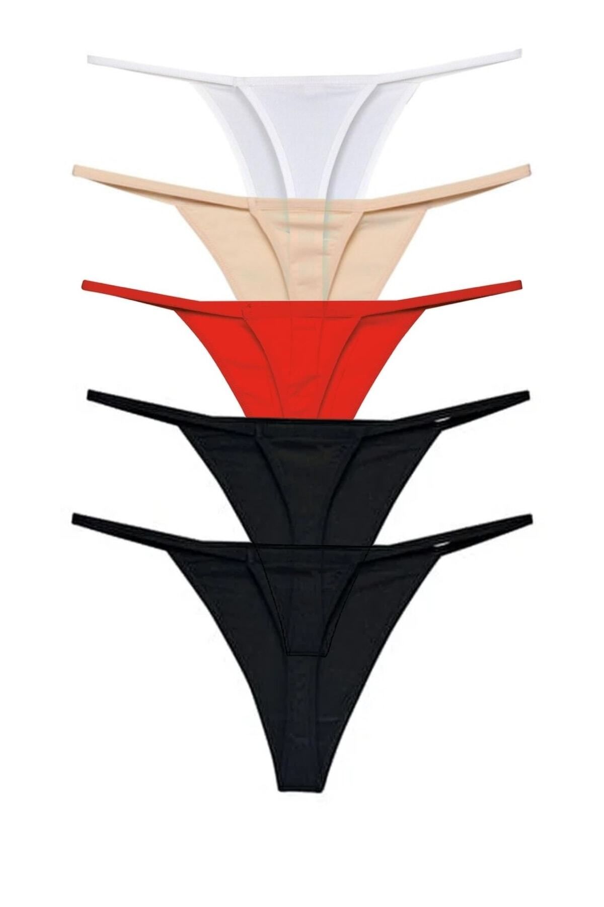 GECKO COLLECTION String Tanga Kadın Ipli Ip Lastikli 5 Adet