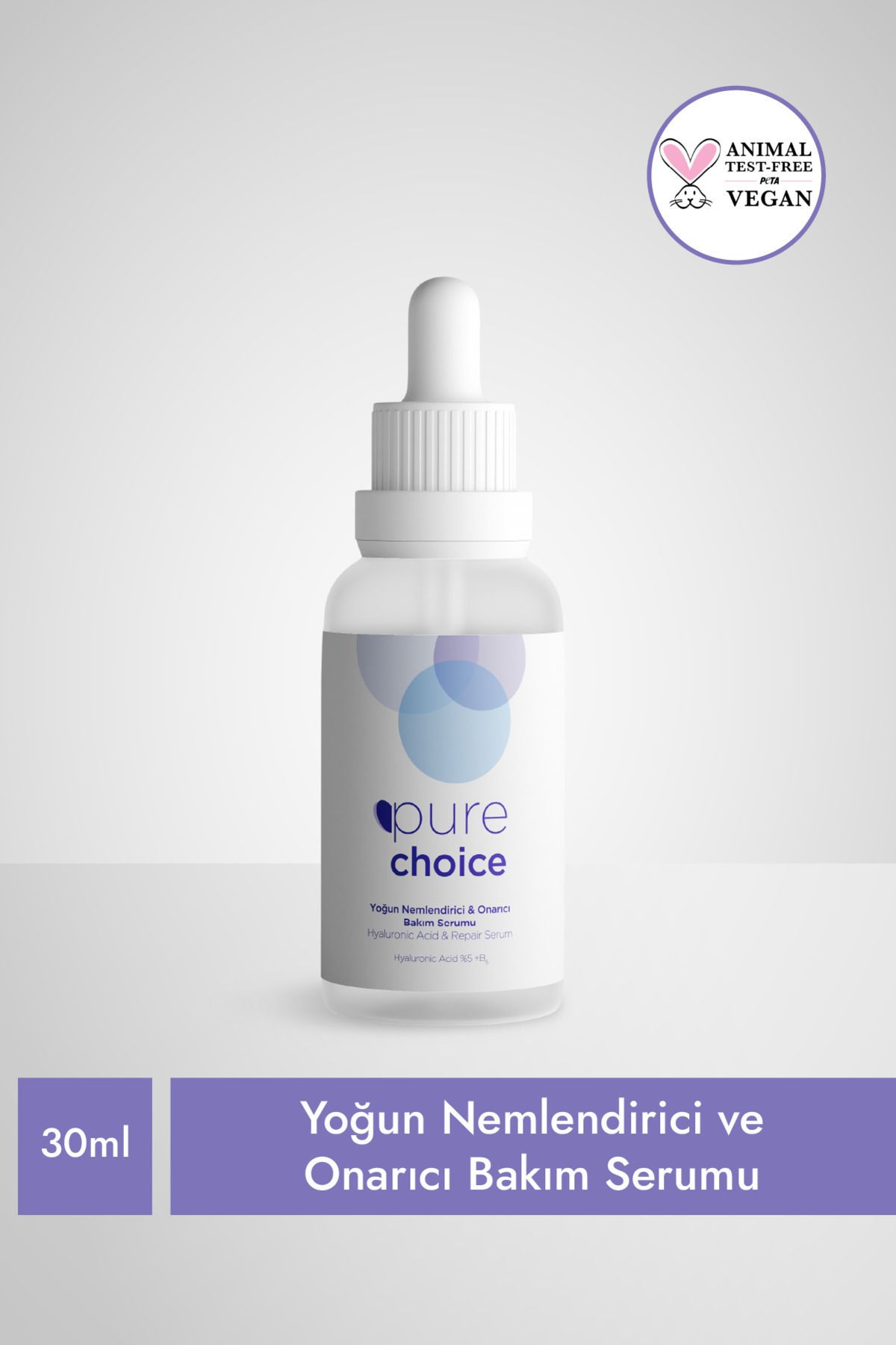 Pure Choice Yoğun Nemlendirici&onarıcı Bakım Serumu 30 Ml (hyaluronik Asit%5 + Panthenol Vitamin B5 %5)