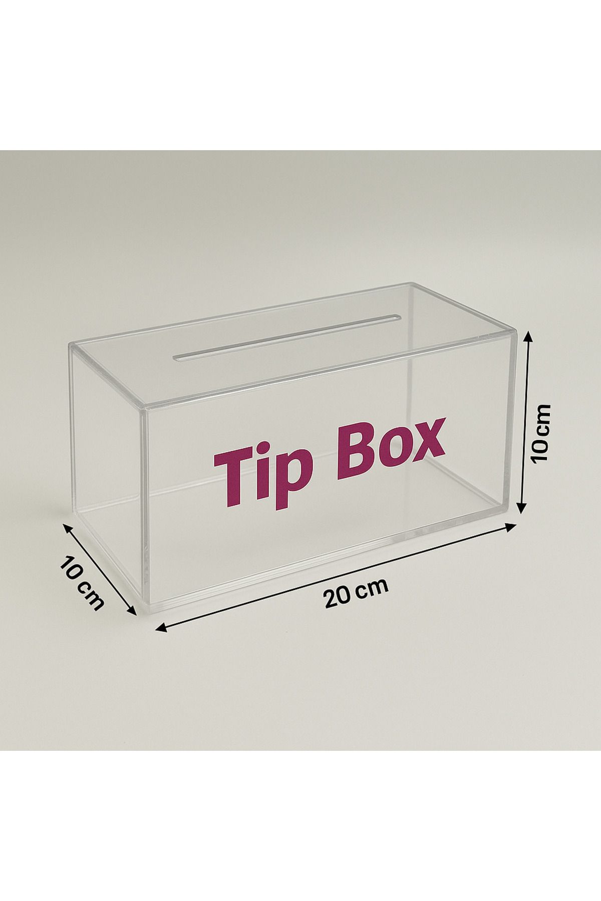 Pleksistore Tip Box, Şeffaf Pleksi Tip Box. Tip Box Kutusu. Kumbara