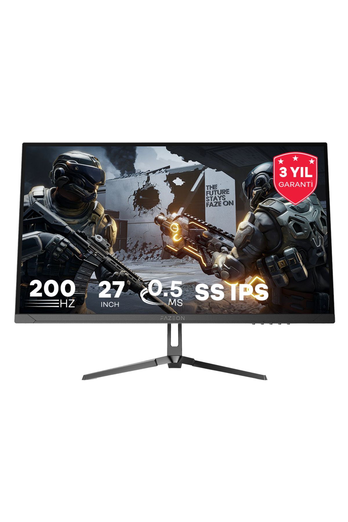 FAZEON X27F200 27" 200Hz 0.5ms HDMI DP HDR FreeSync G-Sync FHD SS IPS Gaming Monitör