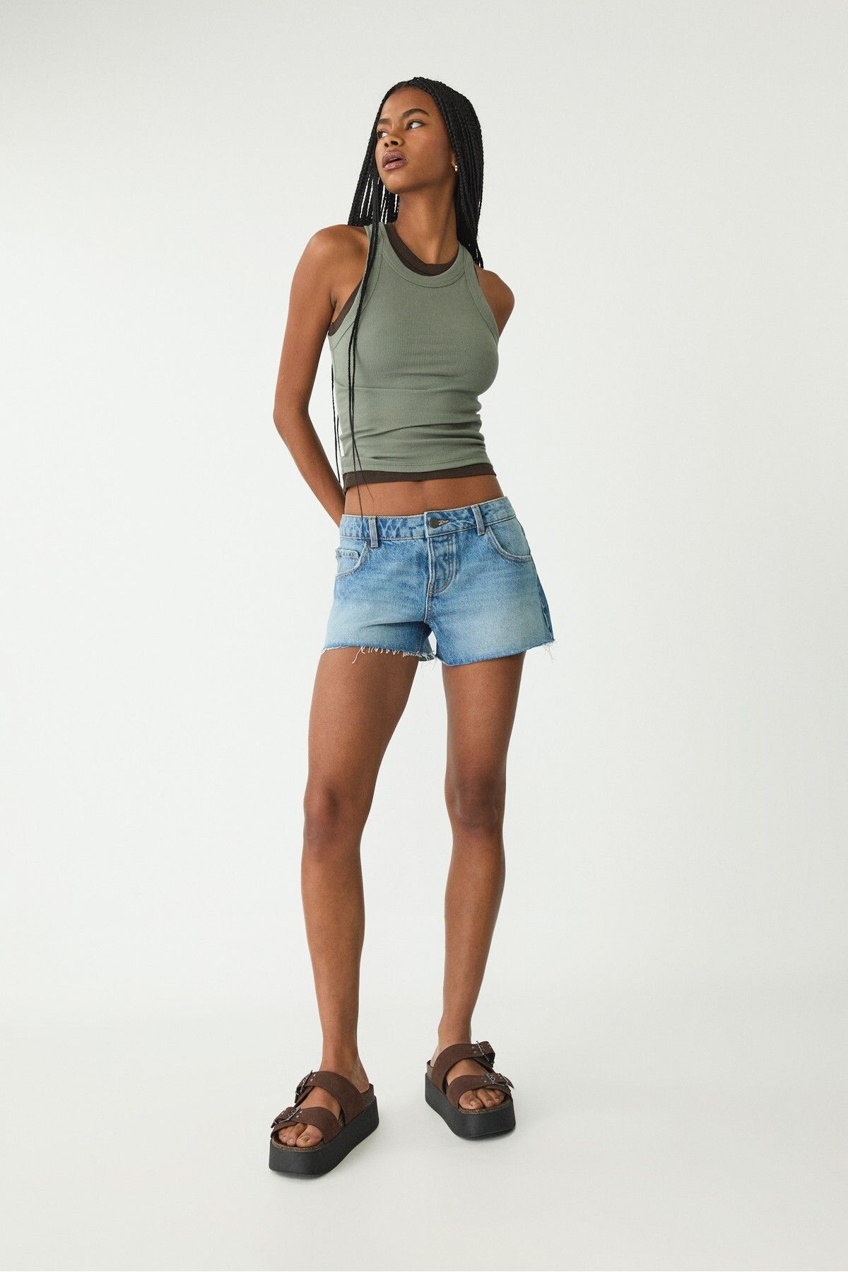 Stradivarius Mini denim şort