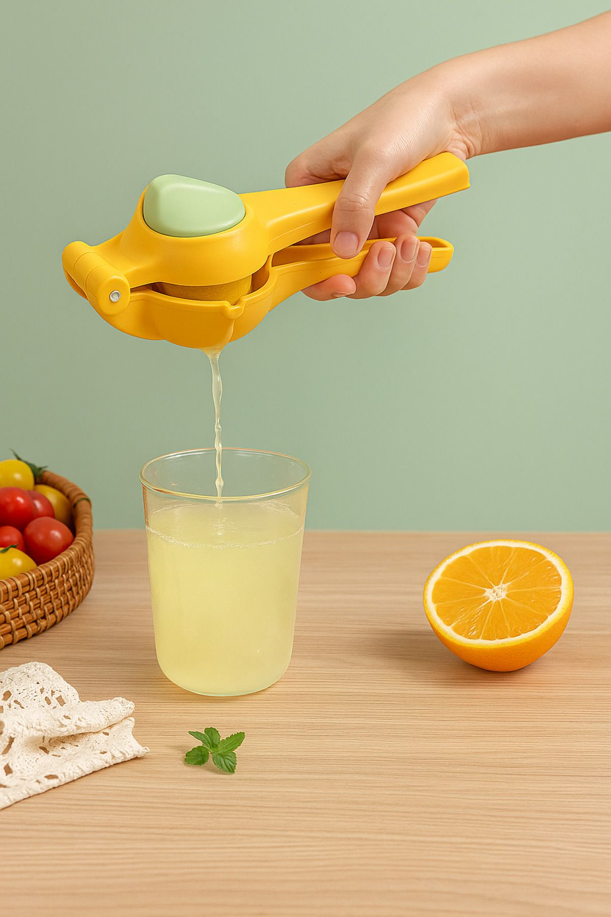 morlimon Pratik Ayarlanabilir Limon Portakal Sıkacağı - Sarı