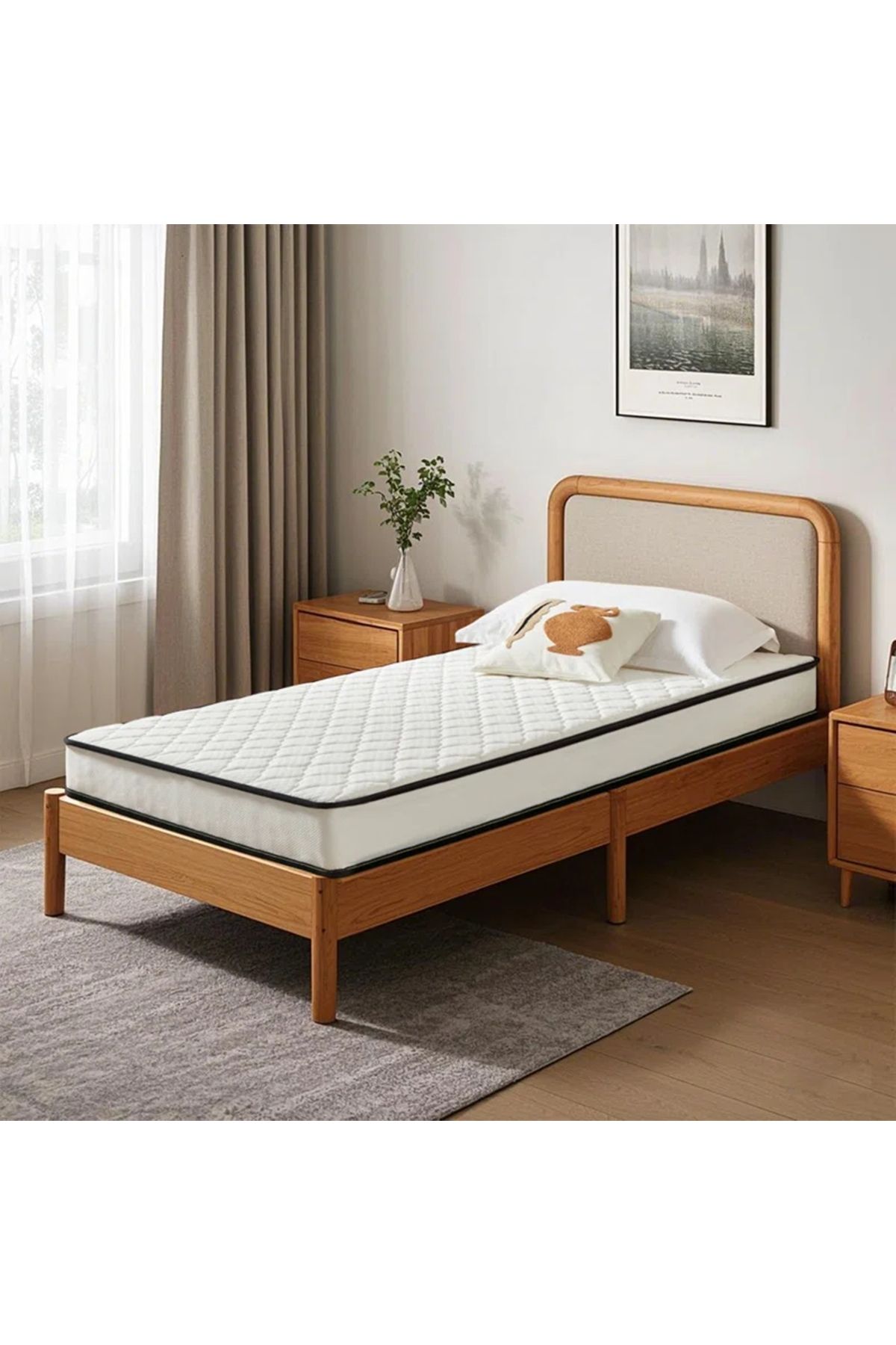 sitehome Full Ortopedik Tek Kişilik Organik Pamuklu Sünger Yatak 15 cm