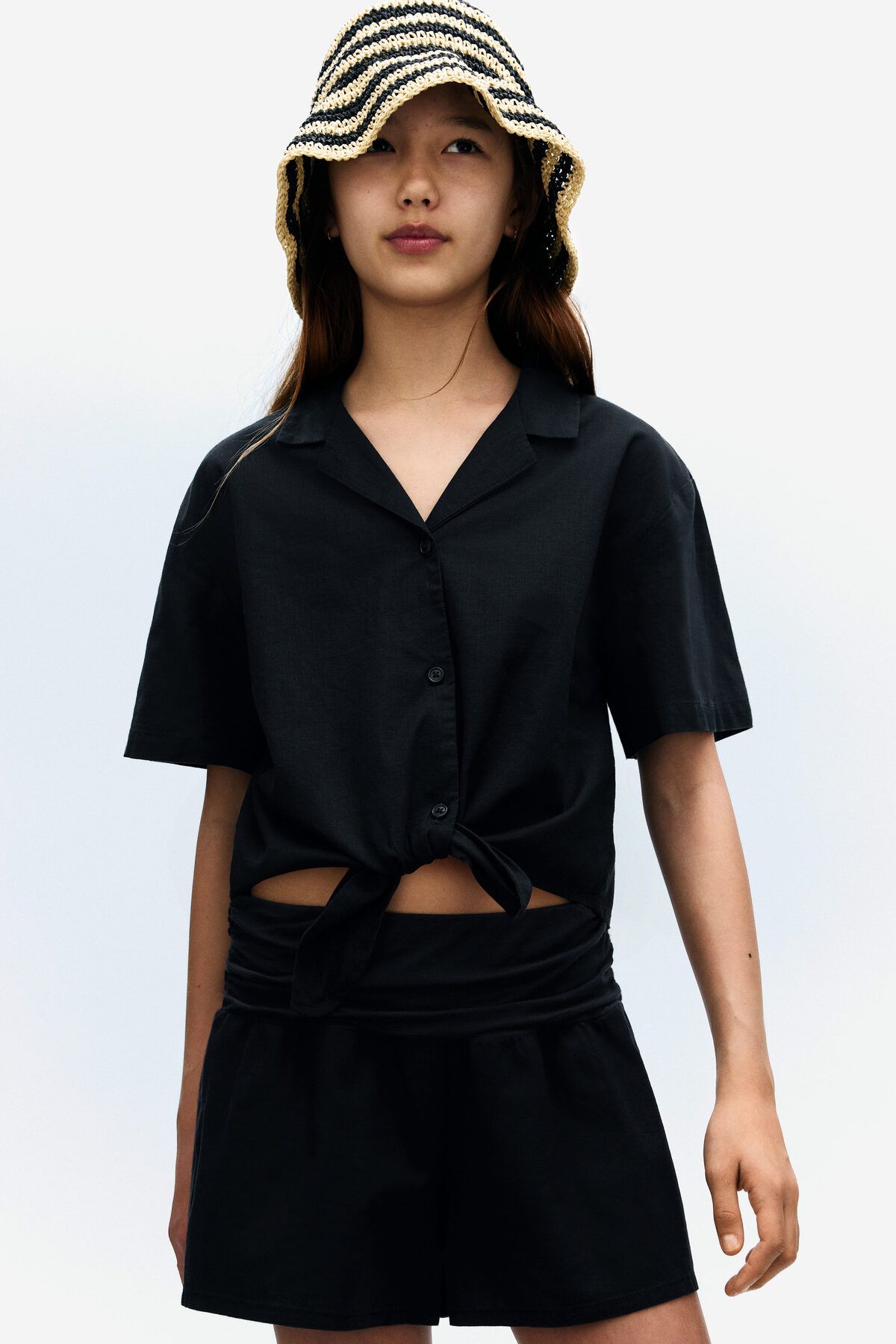 H&M Keten Karışımlı Şort
