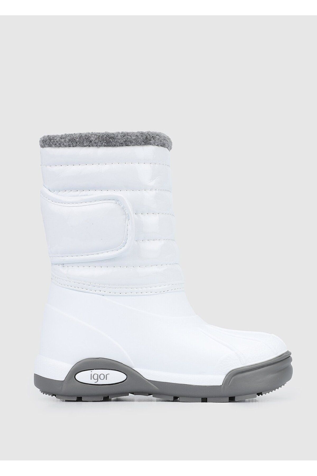 IGOR Topo Ski Charol Blanco Çocuk Kürklü Beyaz Anorak Çizme