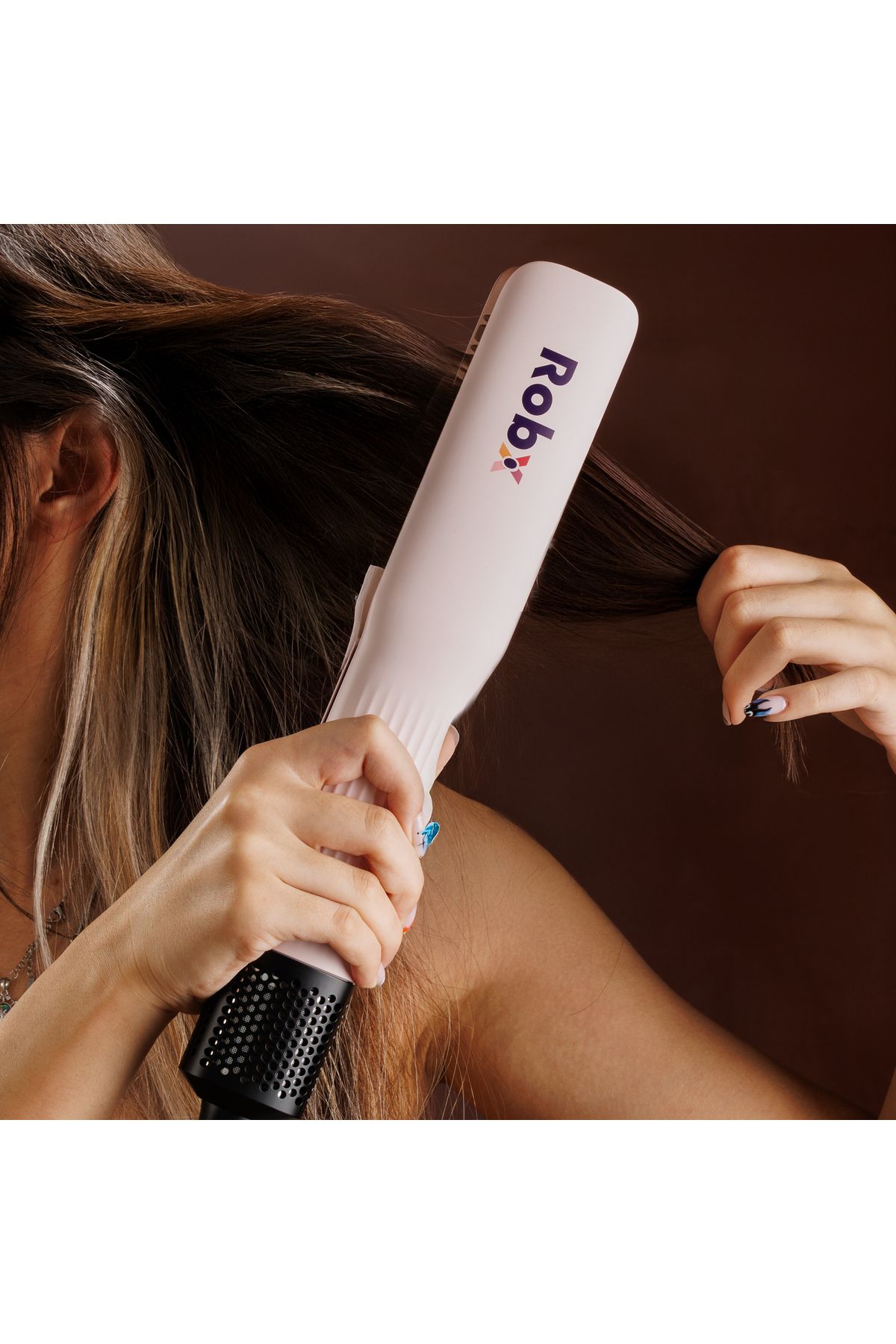 ROBX Airflow Islak Ve Kuru Lcd Ekran Sıcak Ve Soğuk Hava Üfleme Airstrait Saç düzleştirici