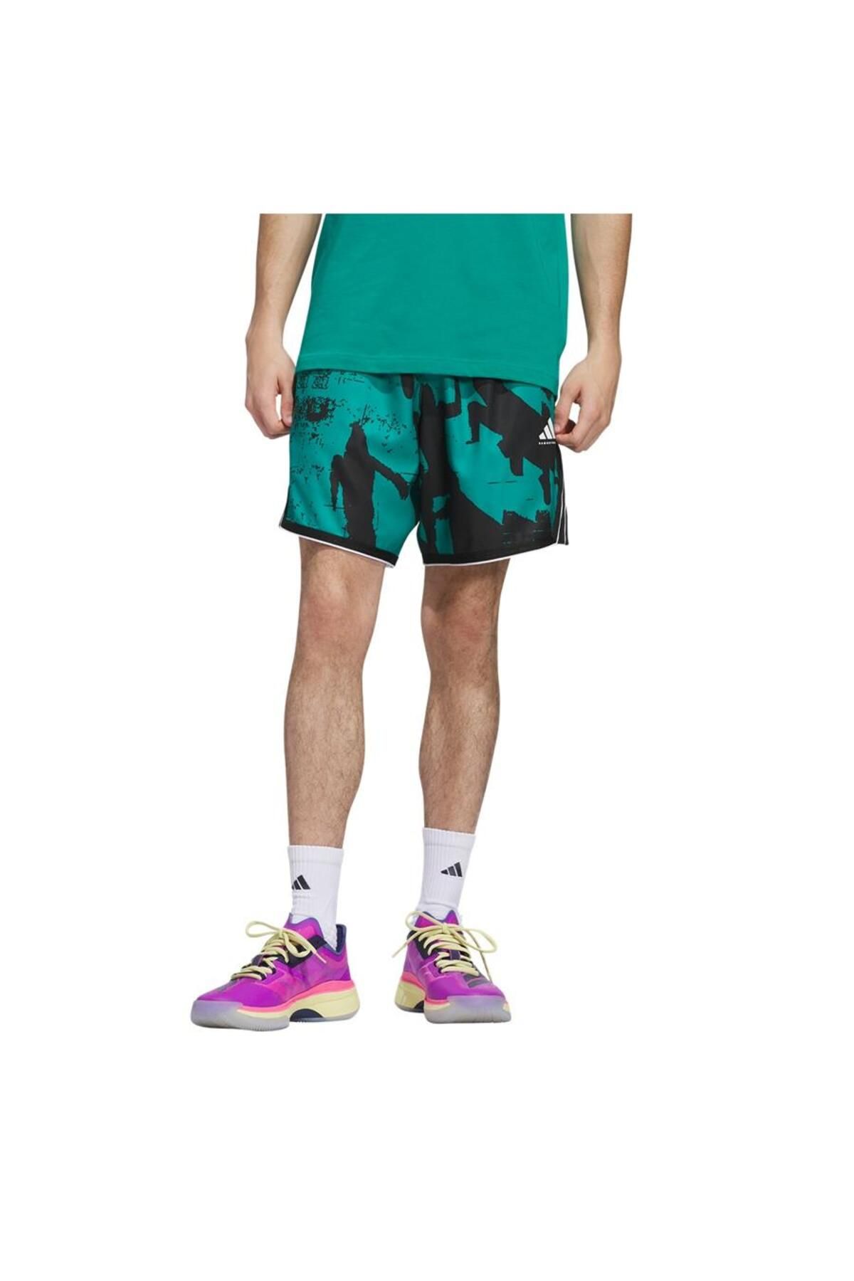 adidas Erkek Yeşil Şort Crazylıte Aop 3 Jı7565