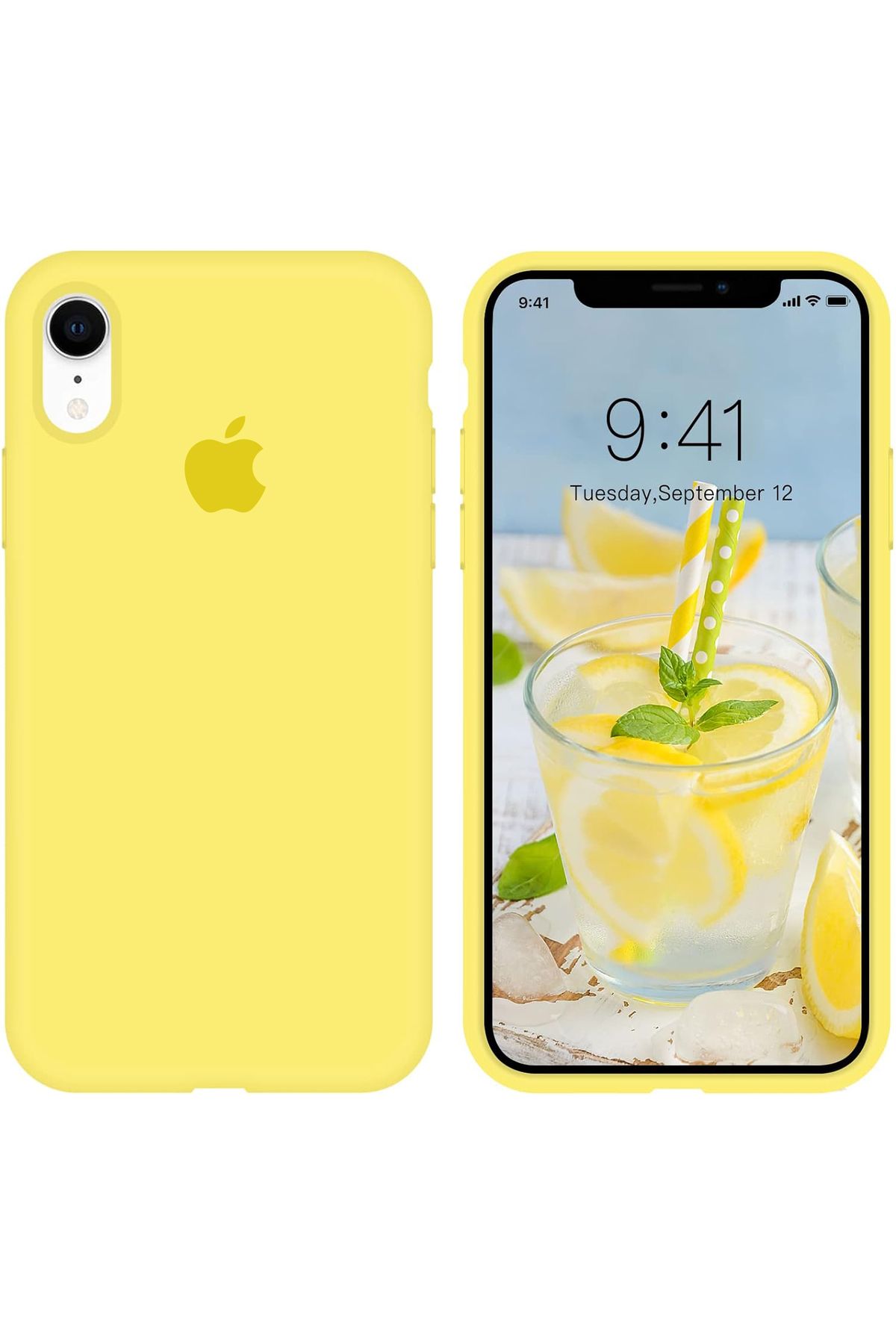 izzytech Iphone Xr Uyumlu Sarı Iç Kısmı Kadife Kılıf Kapak