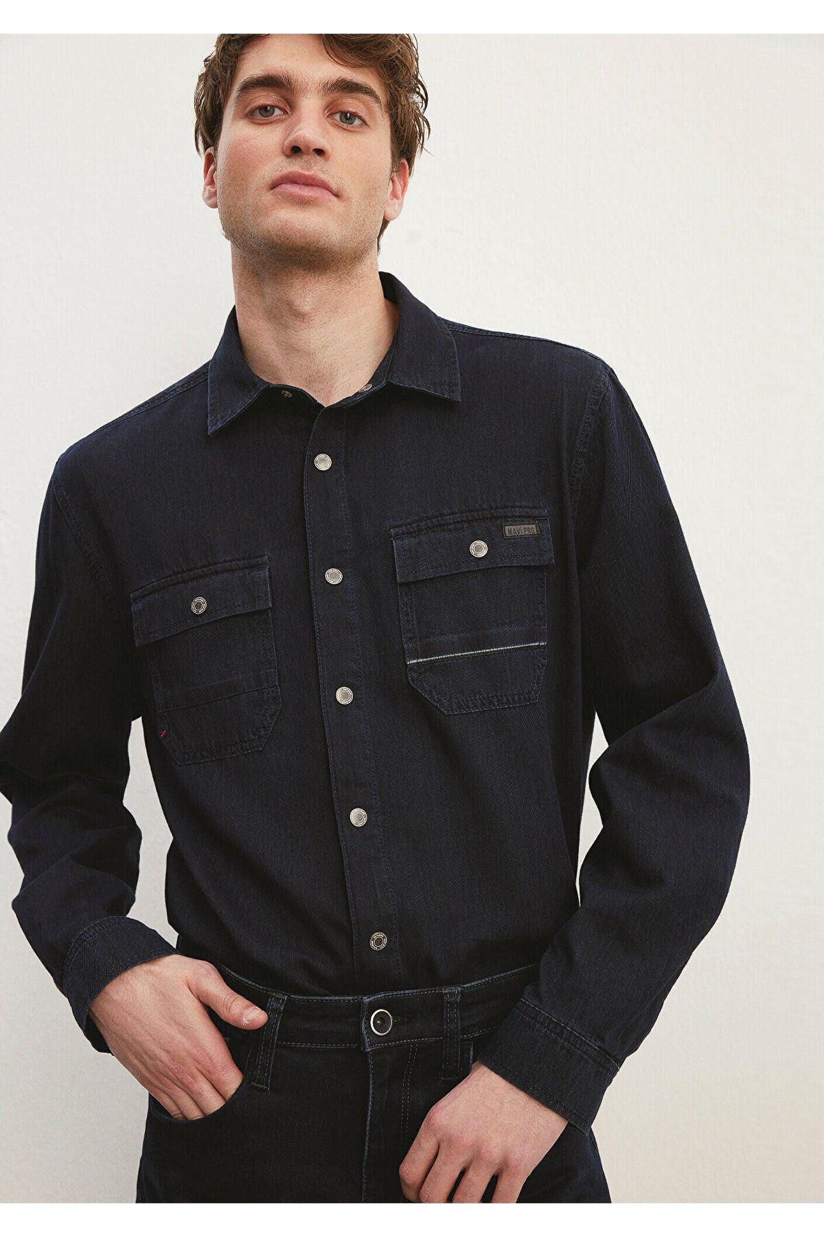 Mavi Ted Mavi Pro Rinse Jean Gömlek Slim Fit / Dar Kesim 0210909-86635