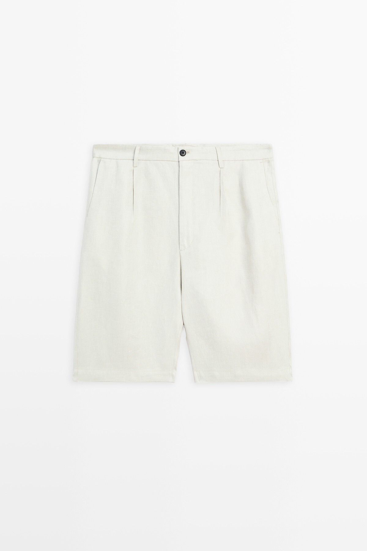 Massimo Dutti %100 keten Bermuda şort