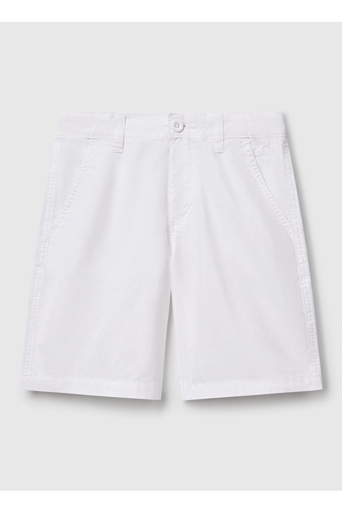 Benetton Normal Bel Regular Fit Beyaz Erkek Çocuk Şort 4AC7C903O